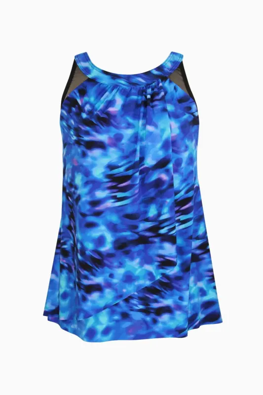 DD-Cup Ursula Tankini Top in Cloud Leopard sold by Miraclesuit