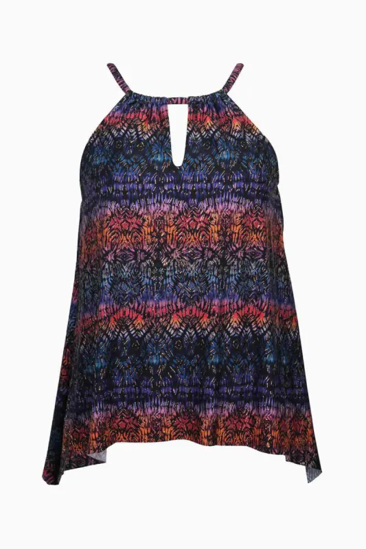 Belle Peephole Tankini Top in Tramonto Belle sold by Miraclesuit