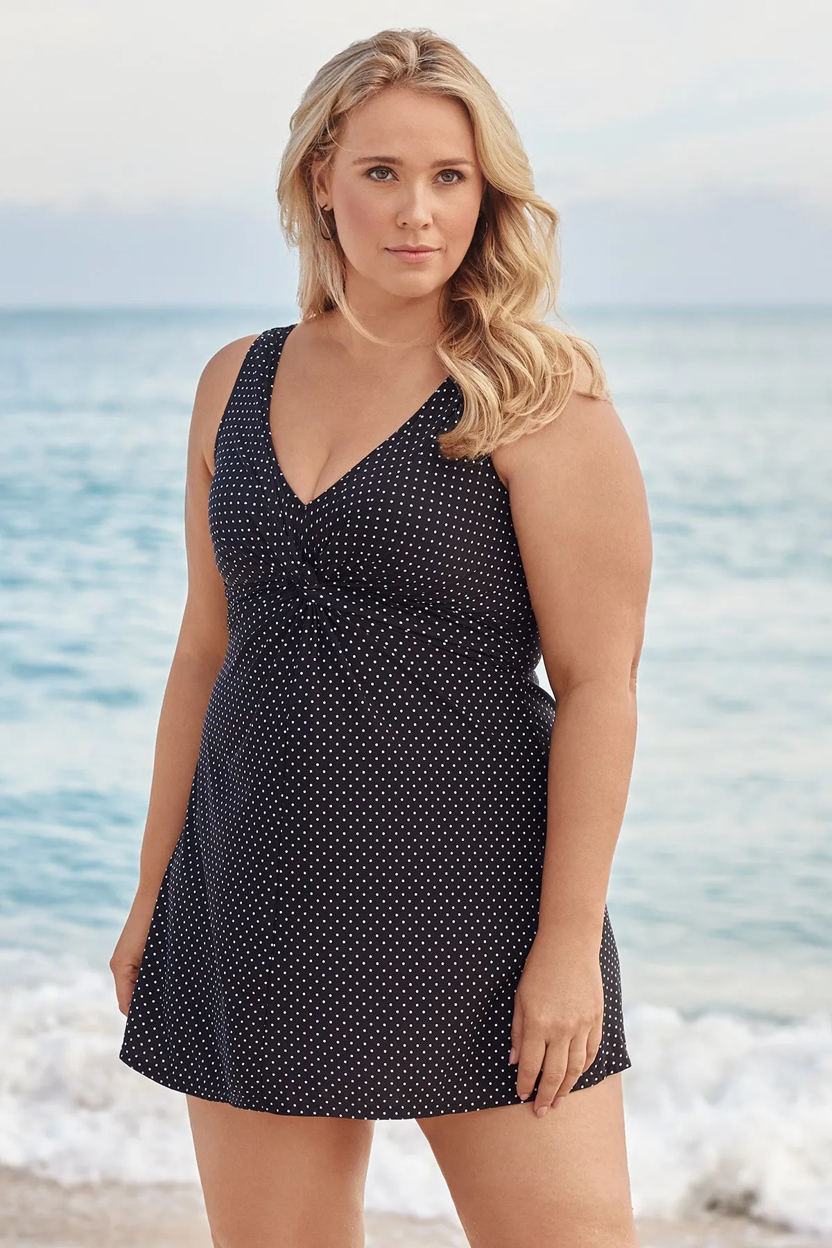 Plus Size Marais Swim Dress in Pin Point sold by Miraclesuit product image thumbnail 5
