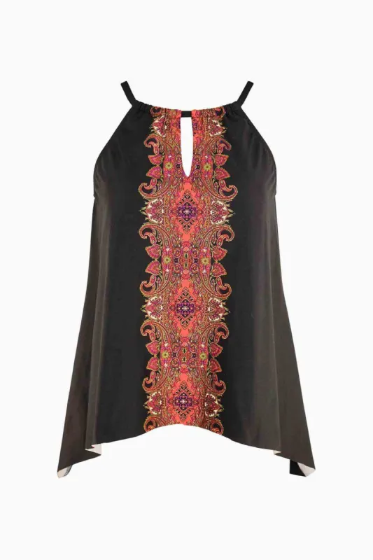 Peephole Tankini Top in Kashmir sold by Miraclesuit