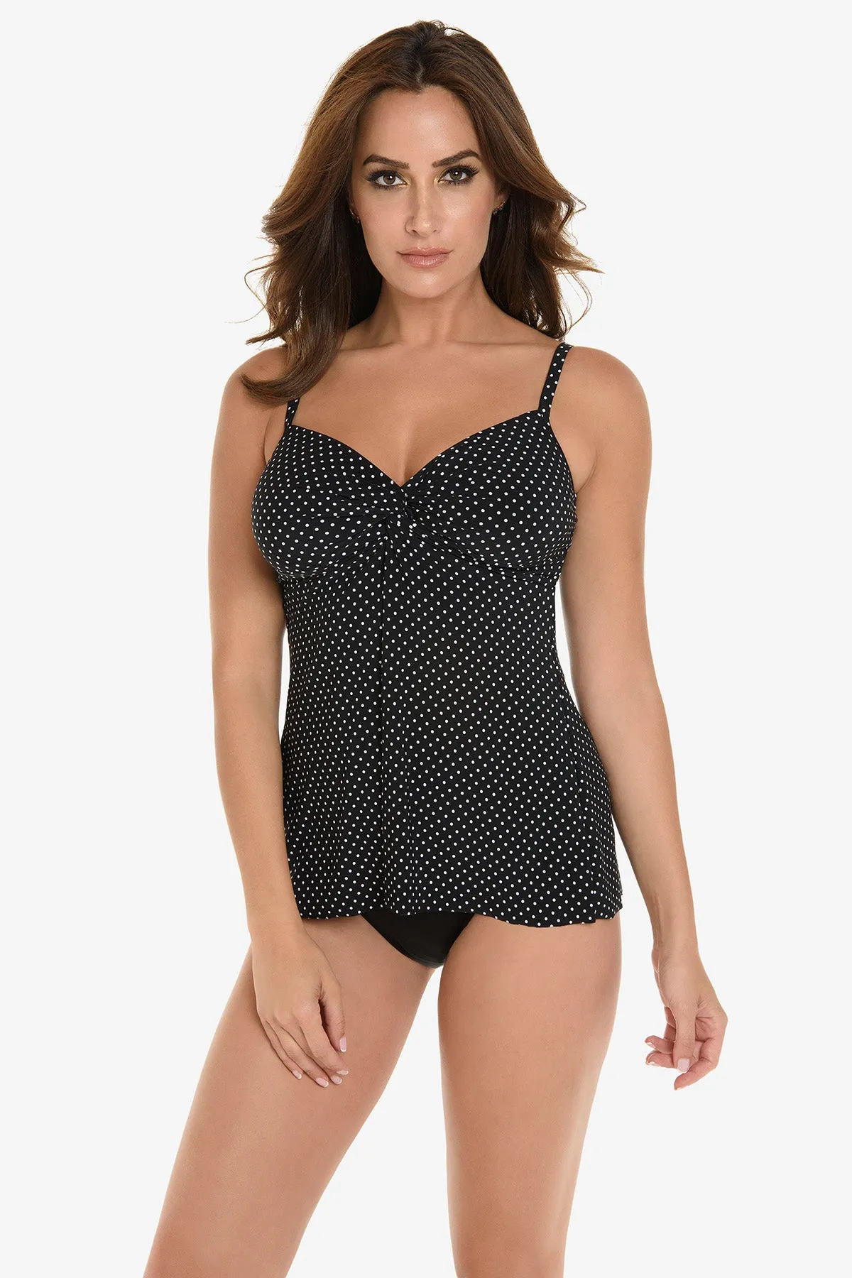 Roswell Tankini Top in Pin Point sold by Miraclesuit