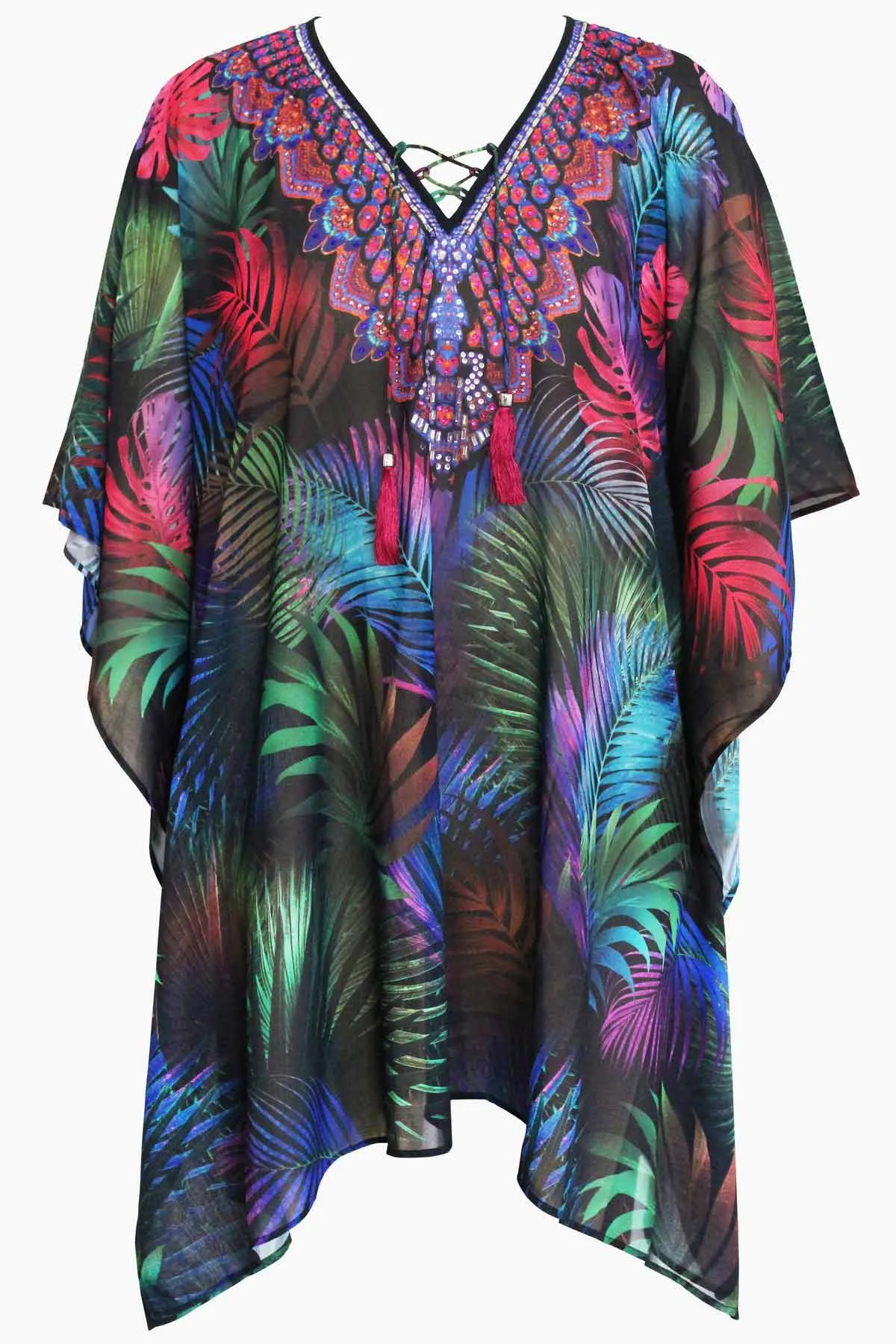 Caftan Cover Up in Pixel Palmas sold by Miraclesuit product image thumbnail 3