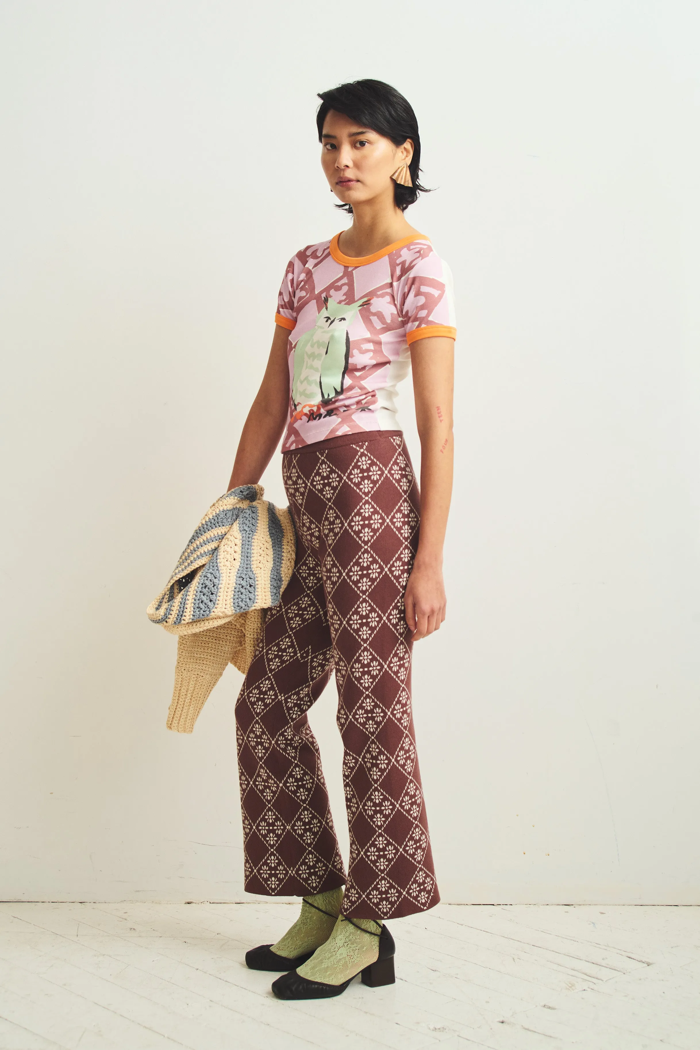 Great Owl Ringer Tee sold by Misha And Puff product image thumbnail 4