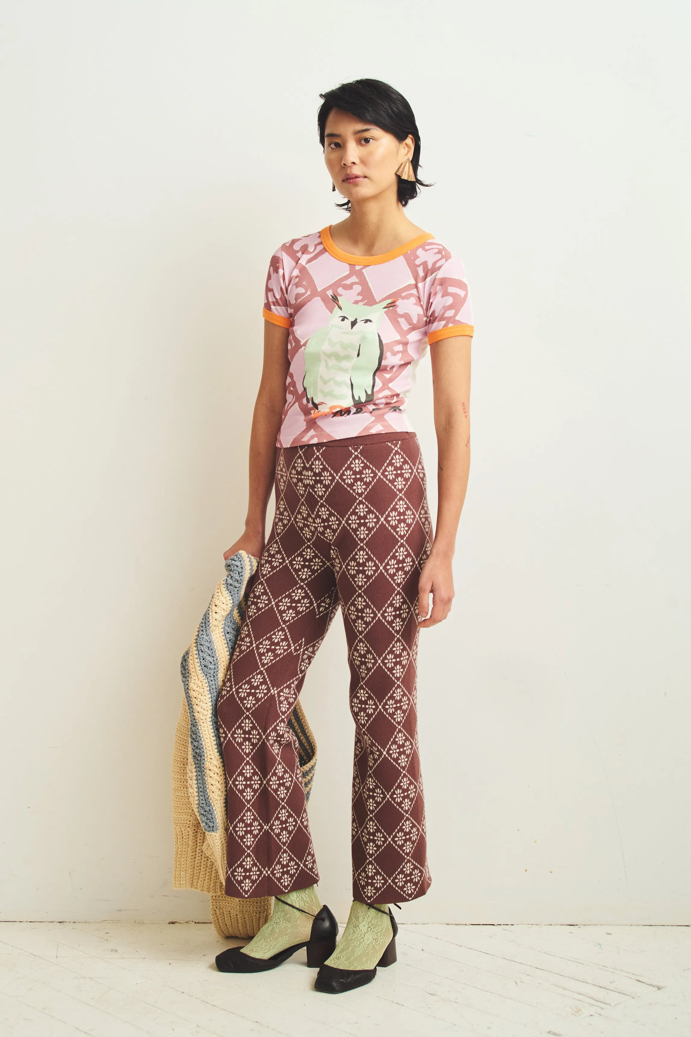 Great Owl Ringer Tee sold by Misha And Puff product image thumbnail 2