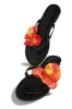 Inara Rosette Slip On Sandals - Black sold by Miss Lola