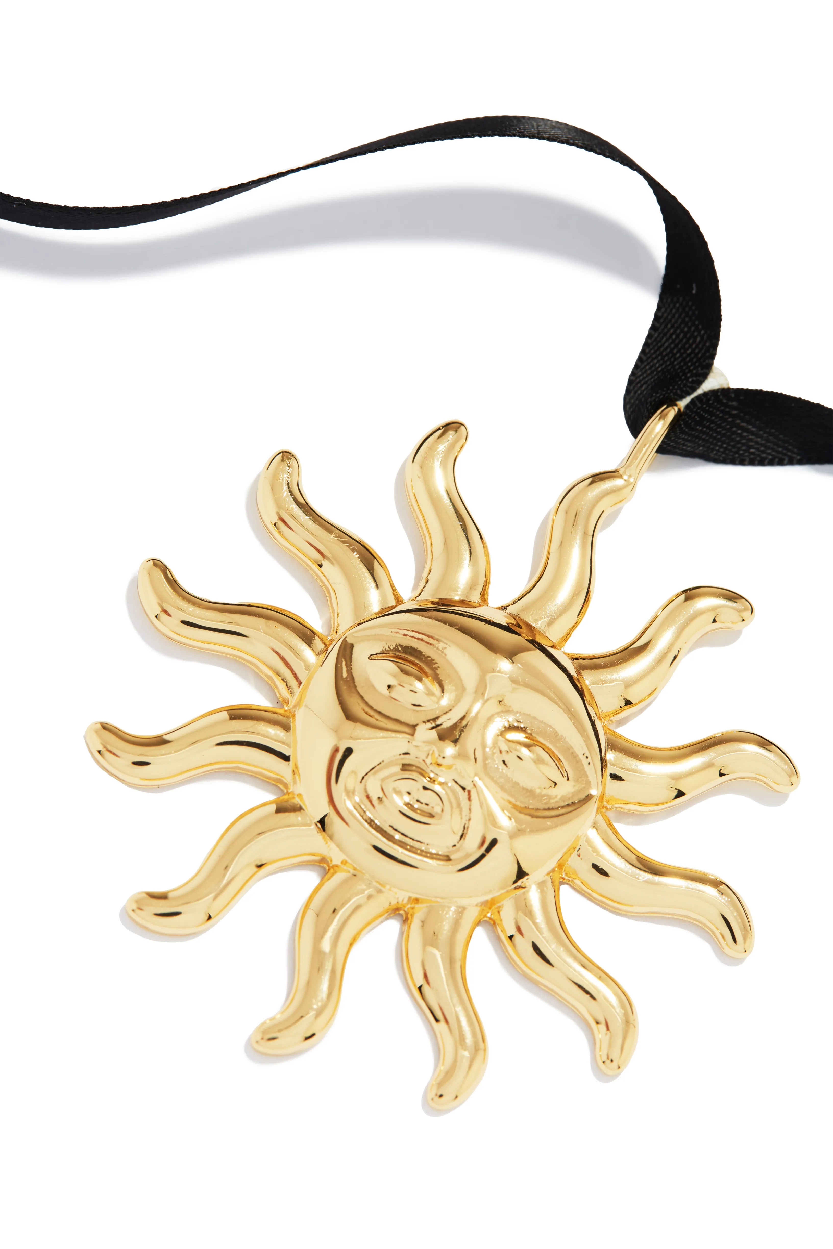 Solana Statement Sun Necklace - Gold sold by Miss Lola product image thumbnail 4