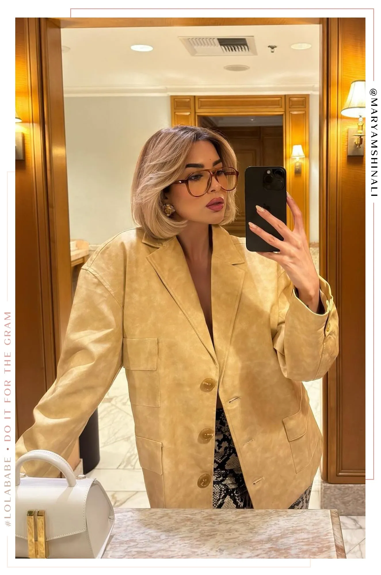 Tiani PU Button Up Blazer Jacket - Butter sold by Miss Lola product image thumbnail 2