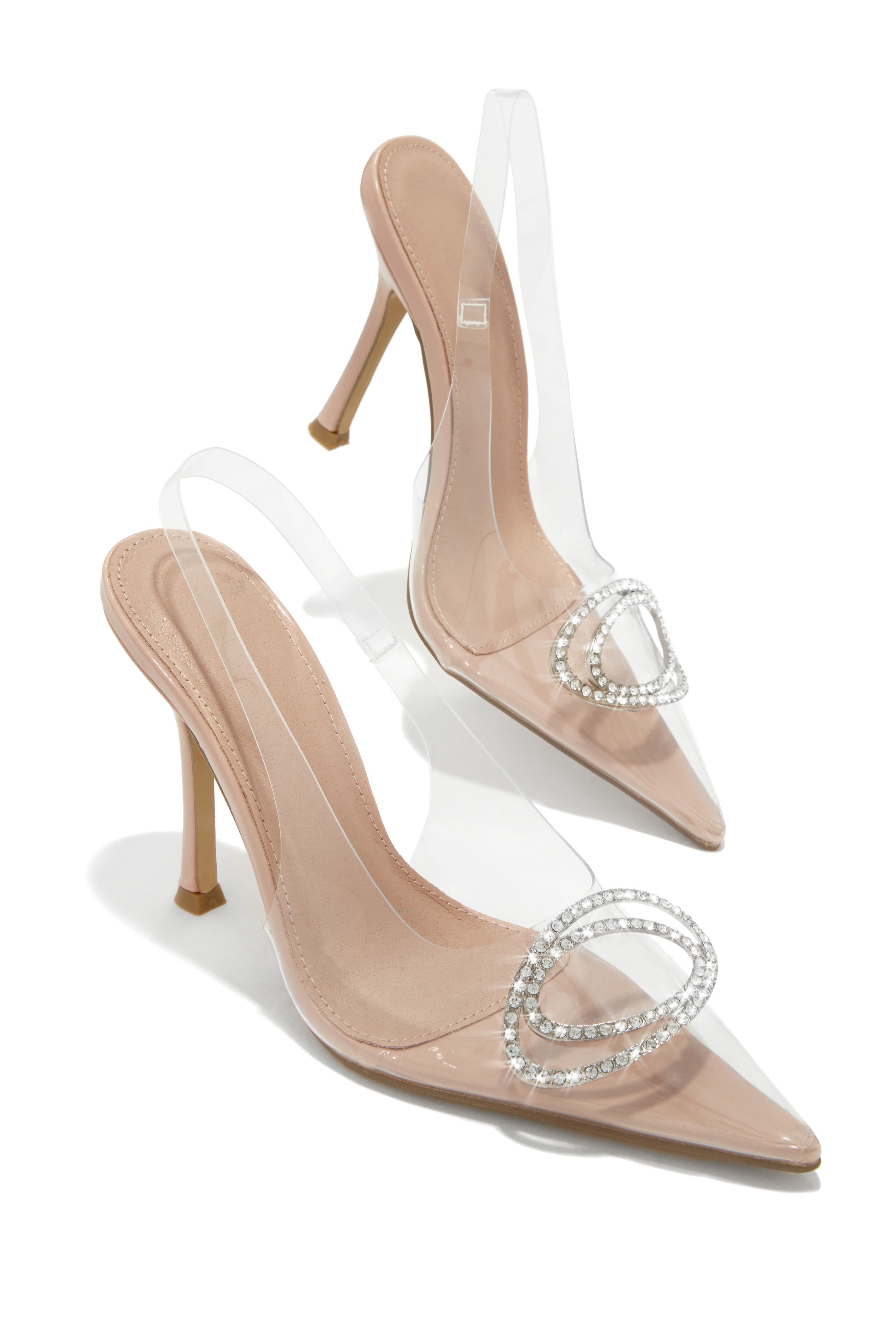 Valeria Slingback High Heel Pumps - Clear sold by Miss Lola product image thumbnail 5