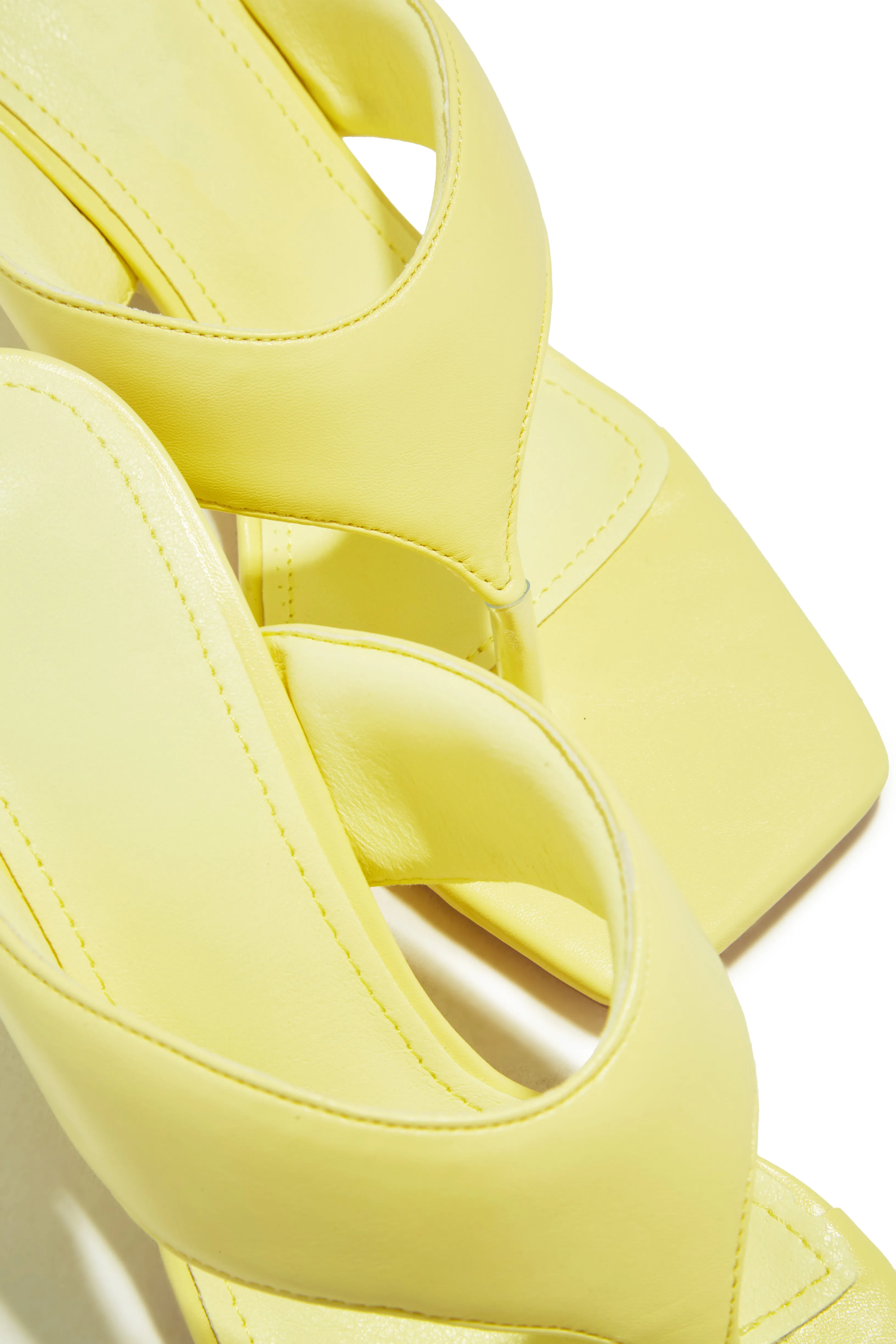 Kaline Thong Strap Mule Heels - Yellow sold by Miss Lola product image thumbnail 2