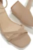 Rae Block Mid Heels - Nude sold by Miss Lola