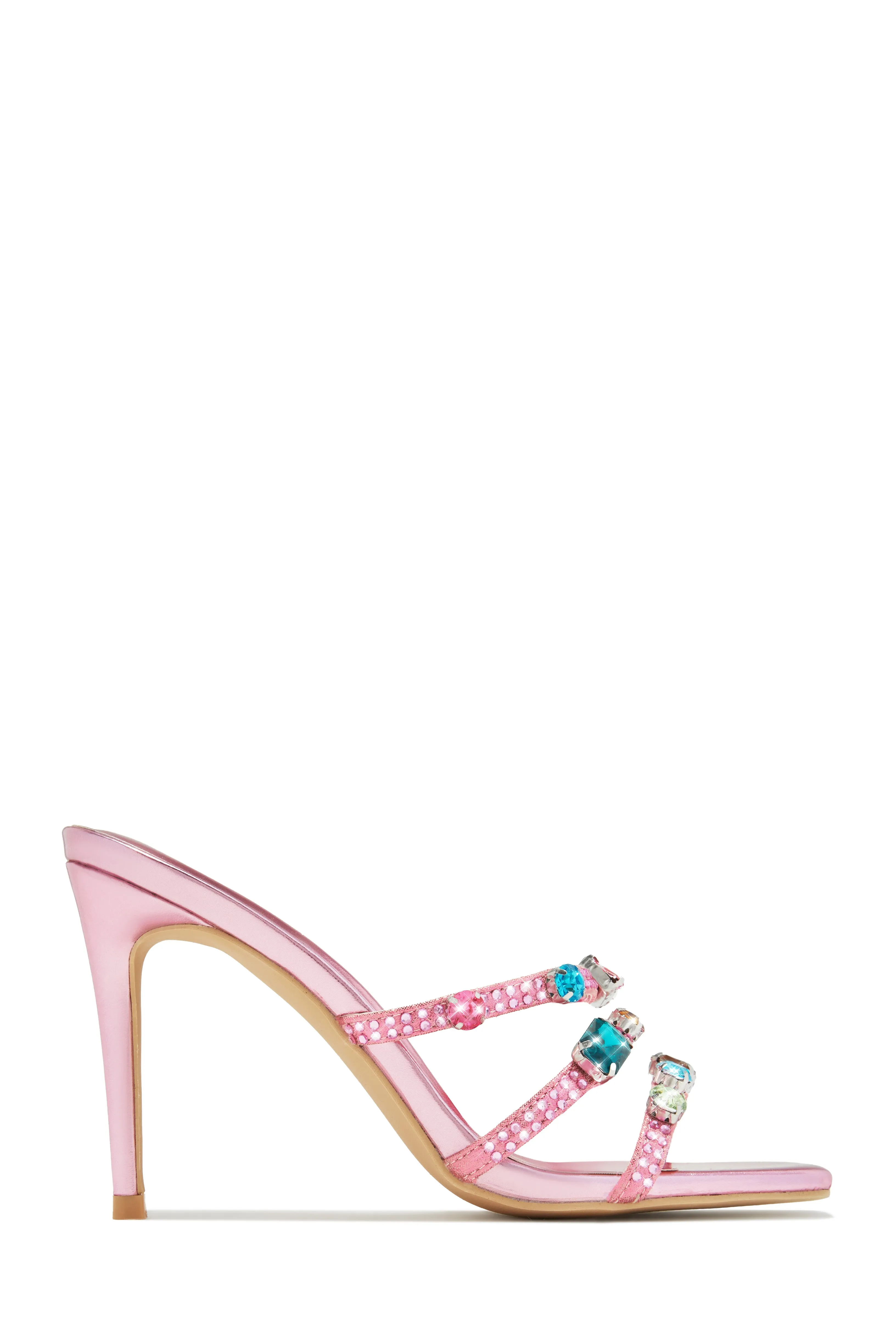 Birthday Drinks Embellished Mule Heels - Pink sold by Miss Lola product image thumbnail 5