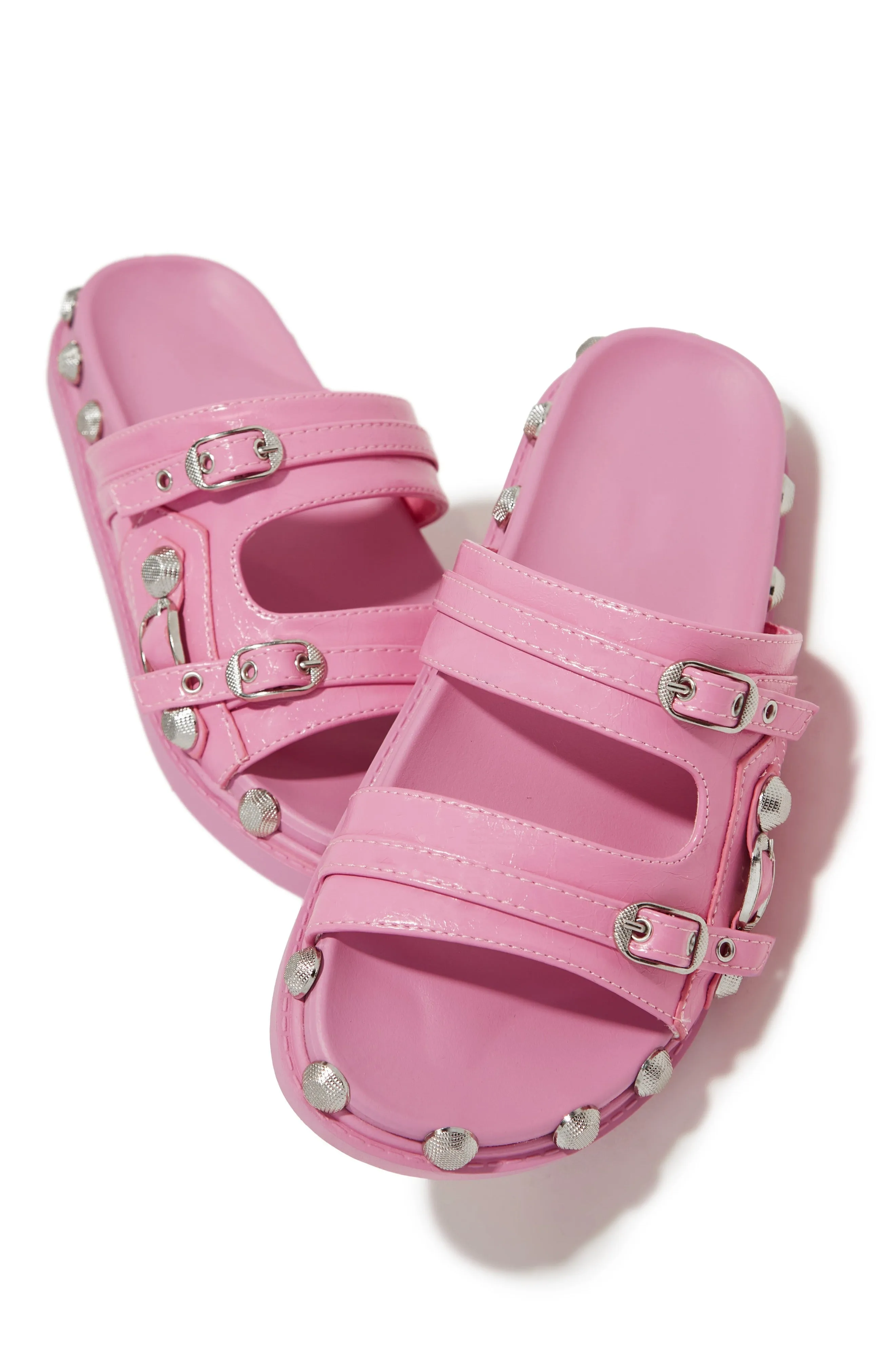 Erika Slip On Sandals - Pink sold by Miss Lola product image thumbnail 3