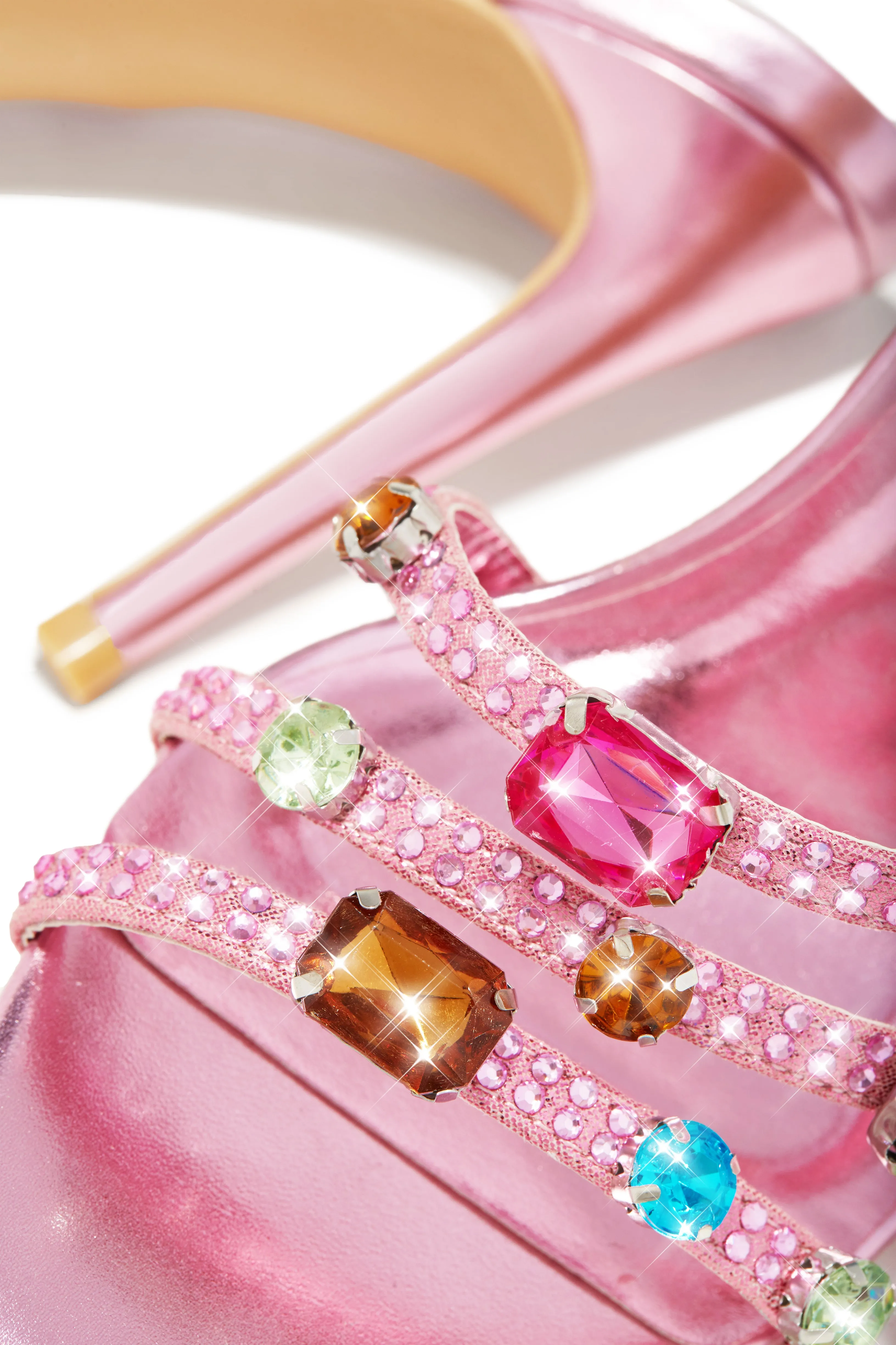 Birthday Drinks Embellished Mule Heels - Pink sold by Miss Lola product image thumbnail 2