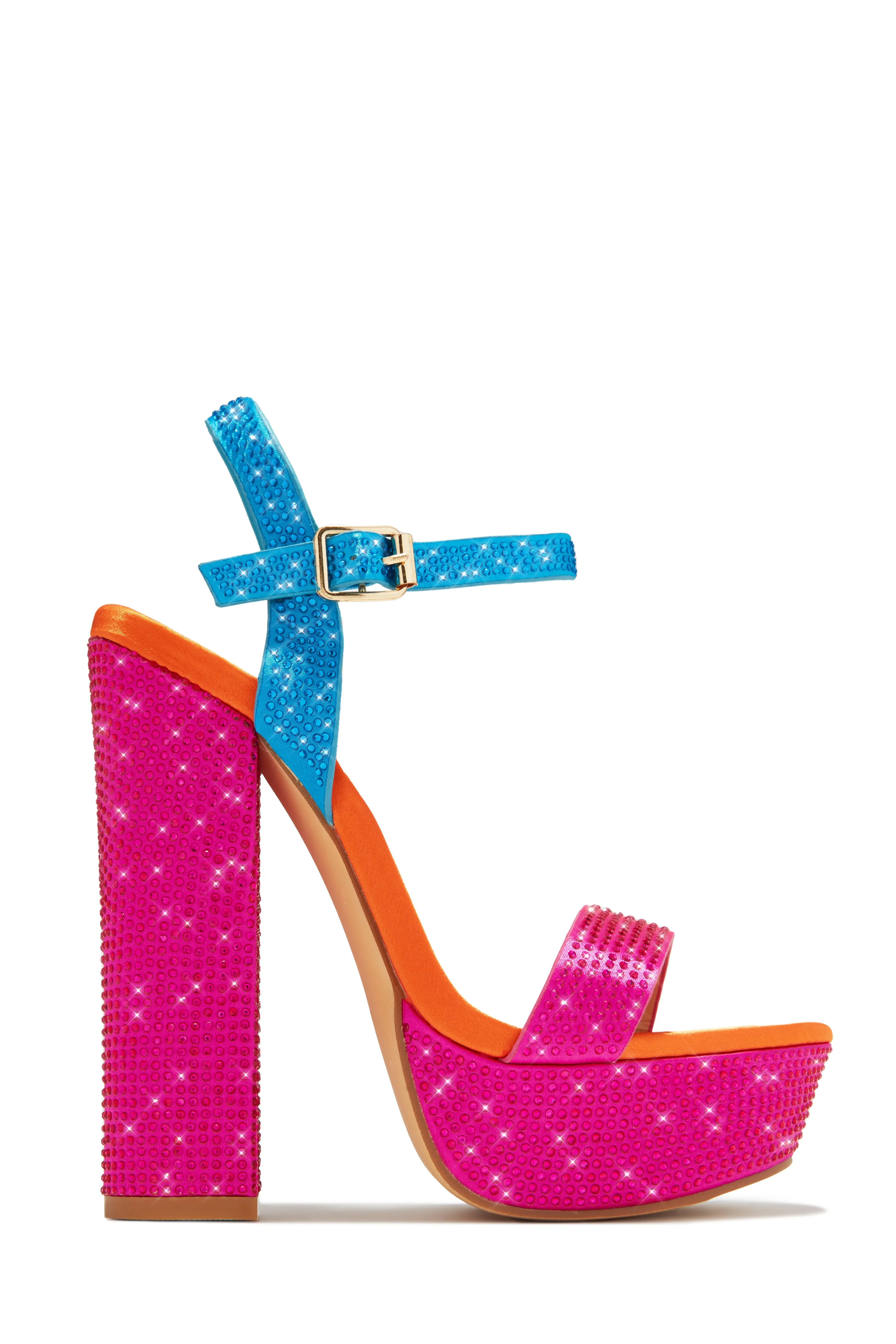 Jayde Embellished Platform Block Heels - Multi sold by Miss Lola product image thumbnail 4