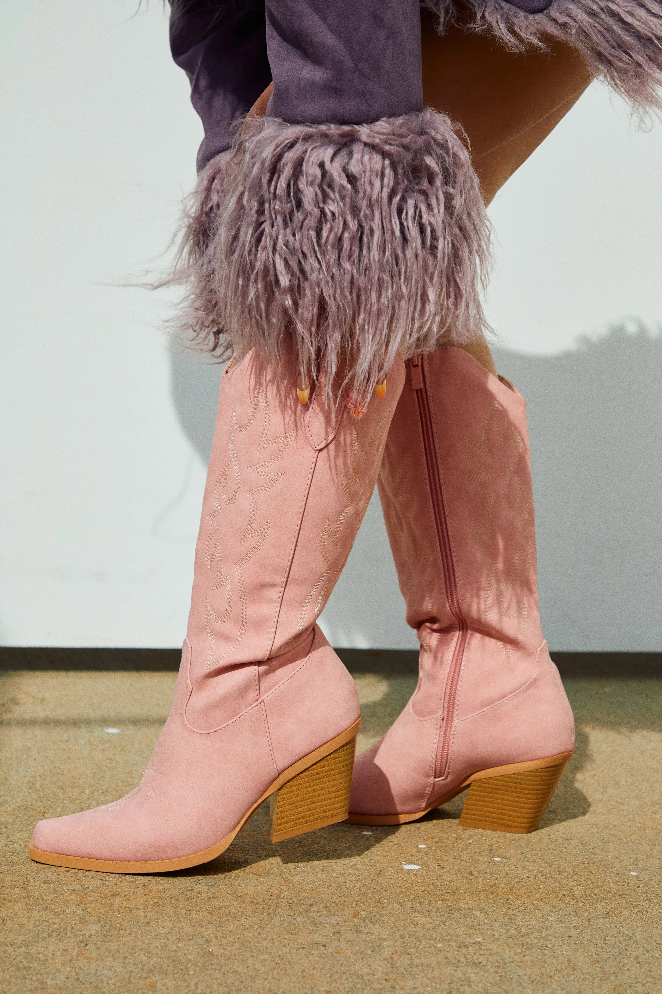 Abby Cowgirl Boots - Pink sold by Miss Lola product image thumbnail 2