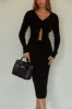 Timeless Love Long Sleeve Cardigan Top - Black sold by Miss Lola