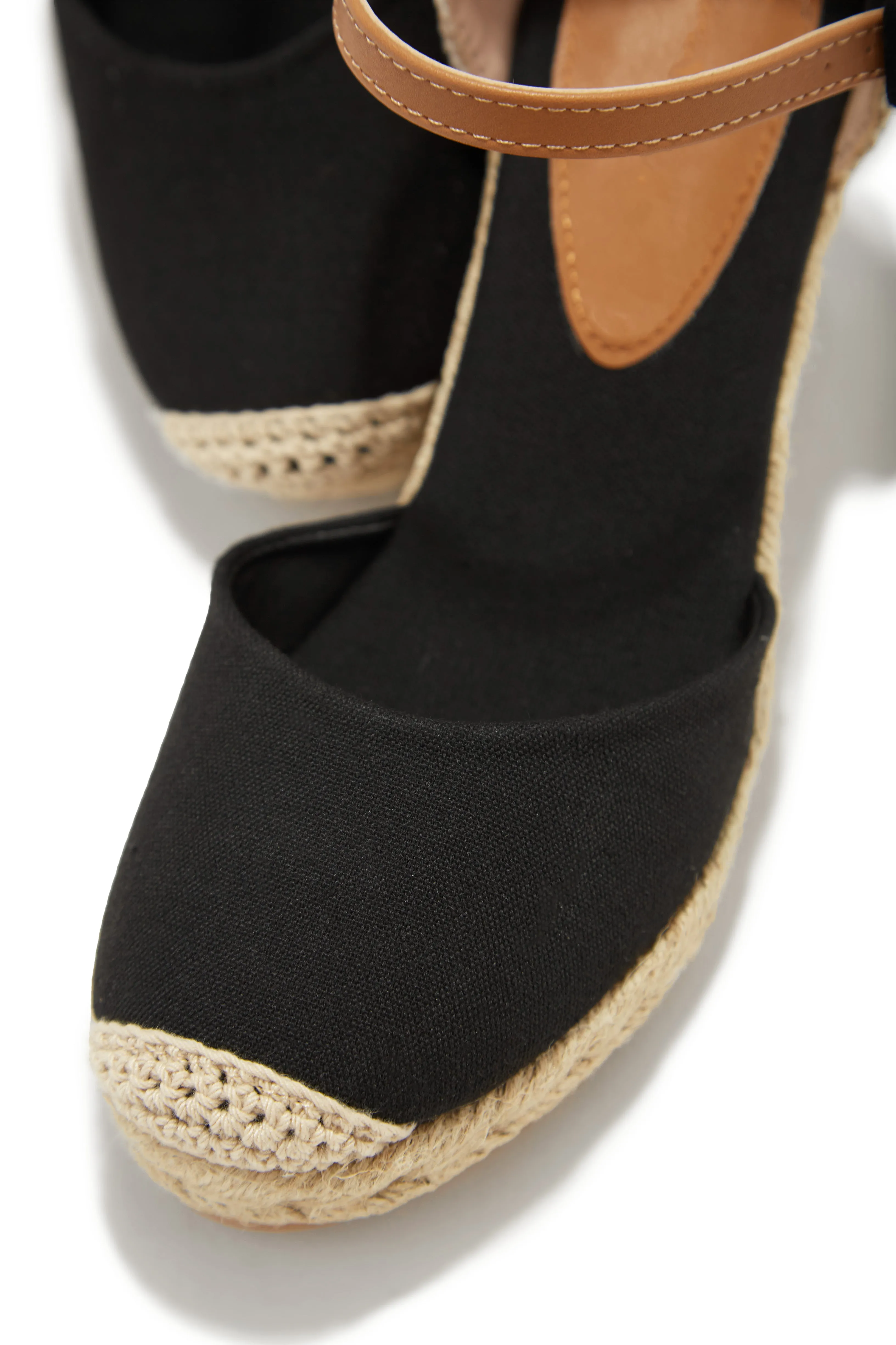 Golden Hour Espadrille Platform Wedges - Black sold by Miss Lola product image thumbnail 2