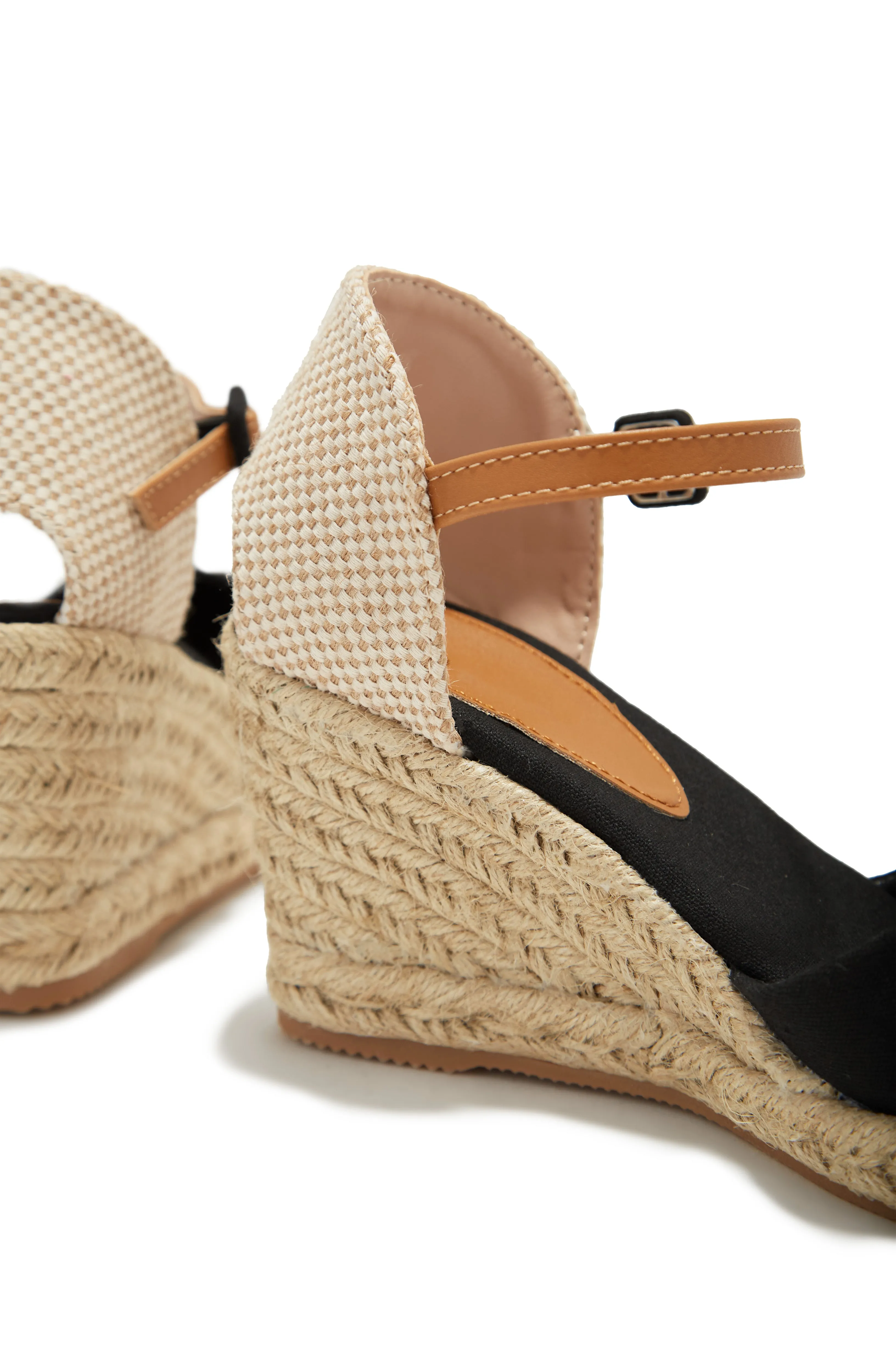 Golden Hour Espadrille Platform Wedges - Black sold by Miss Lola product image thumbnail 5
