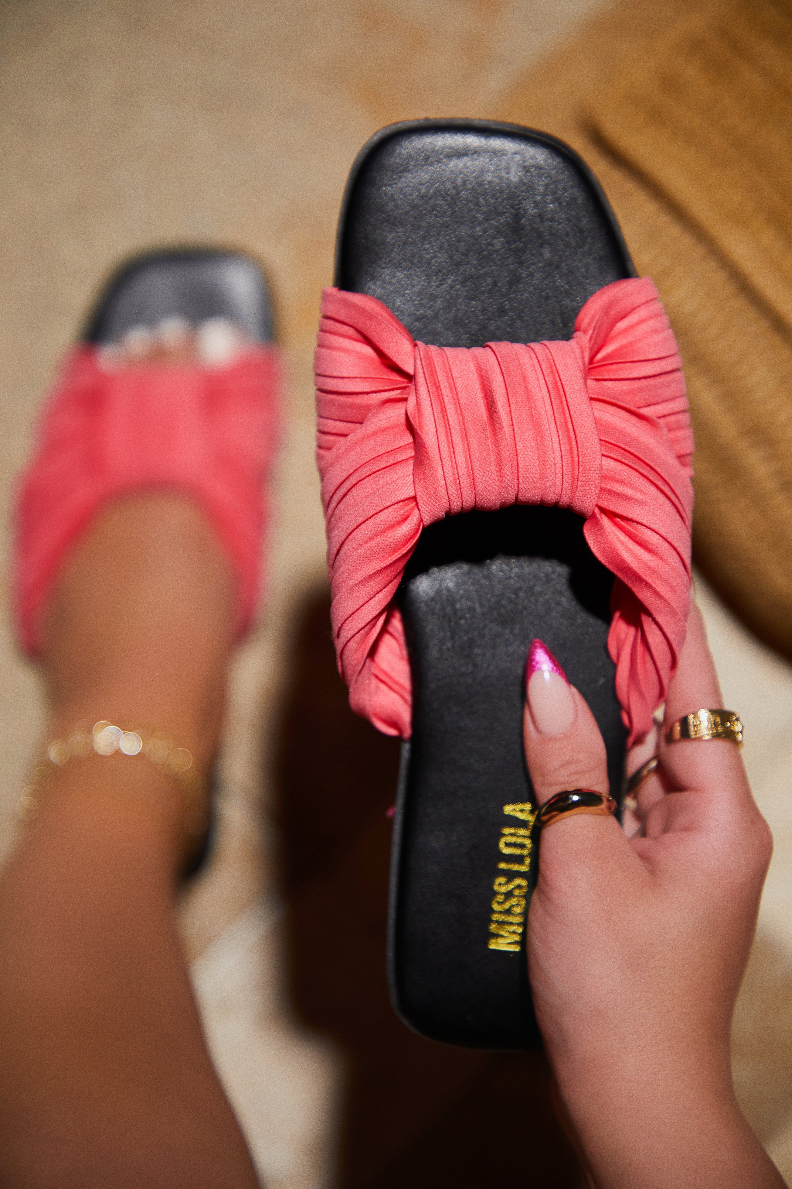 Bali Getaway Slip On Sandals - Pink sold by Miss Lola