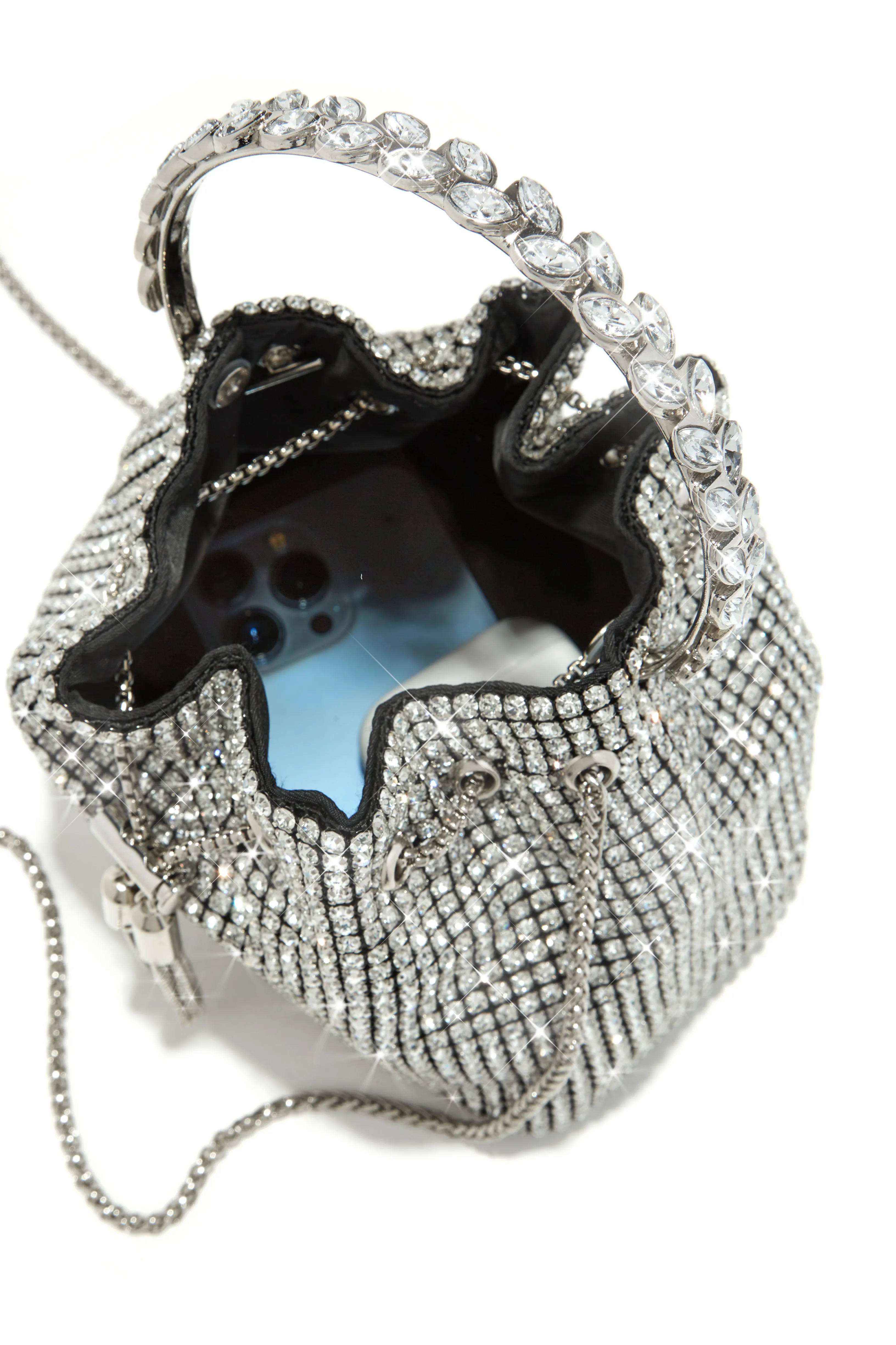 Natasha Embellished Bucket Bag - Black sold by Miss Lola product image thumbnail 2