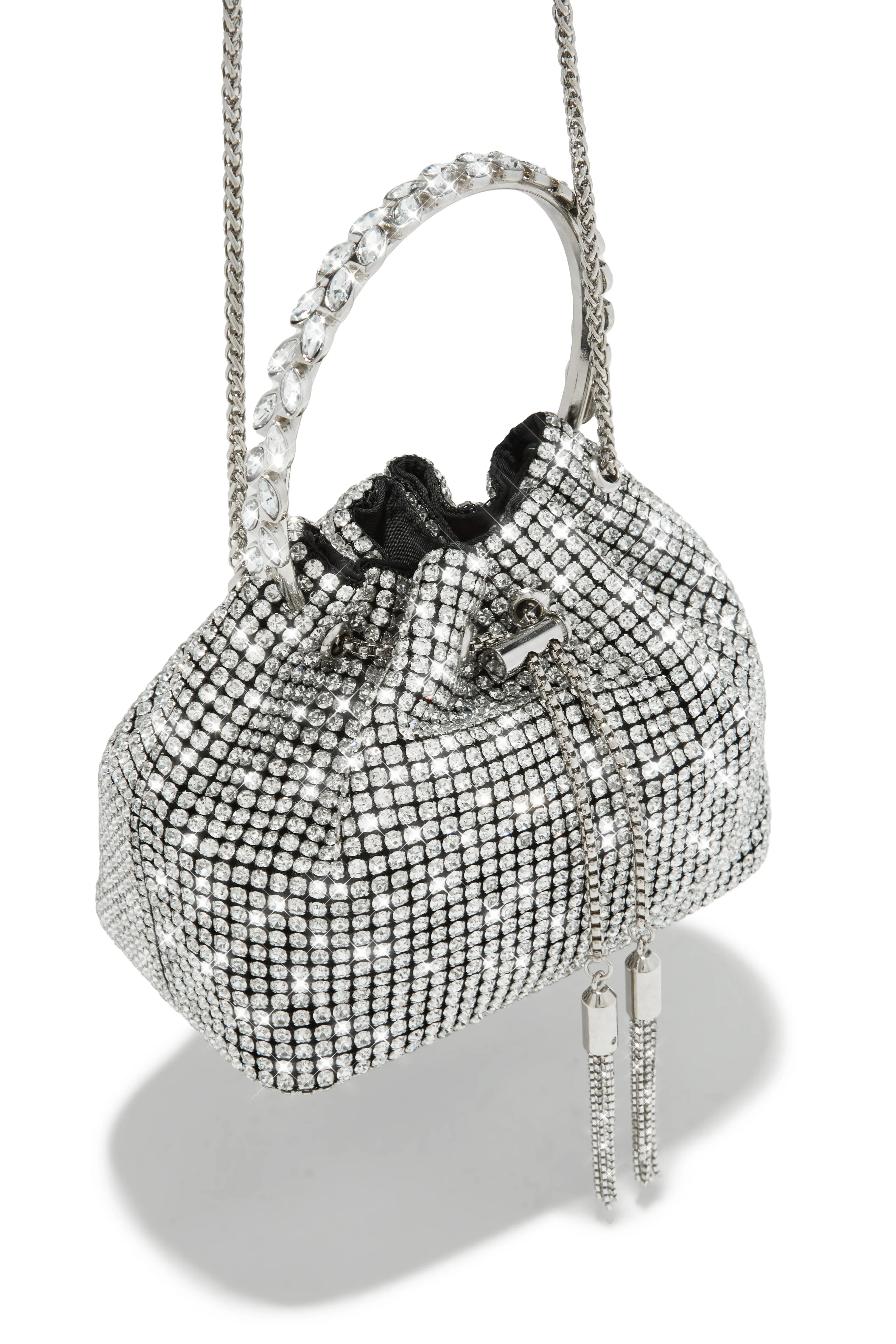 Natasha Embellished Bucket Bag - Black sold by Miss Lola product image thumbnail 3