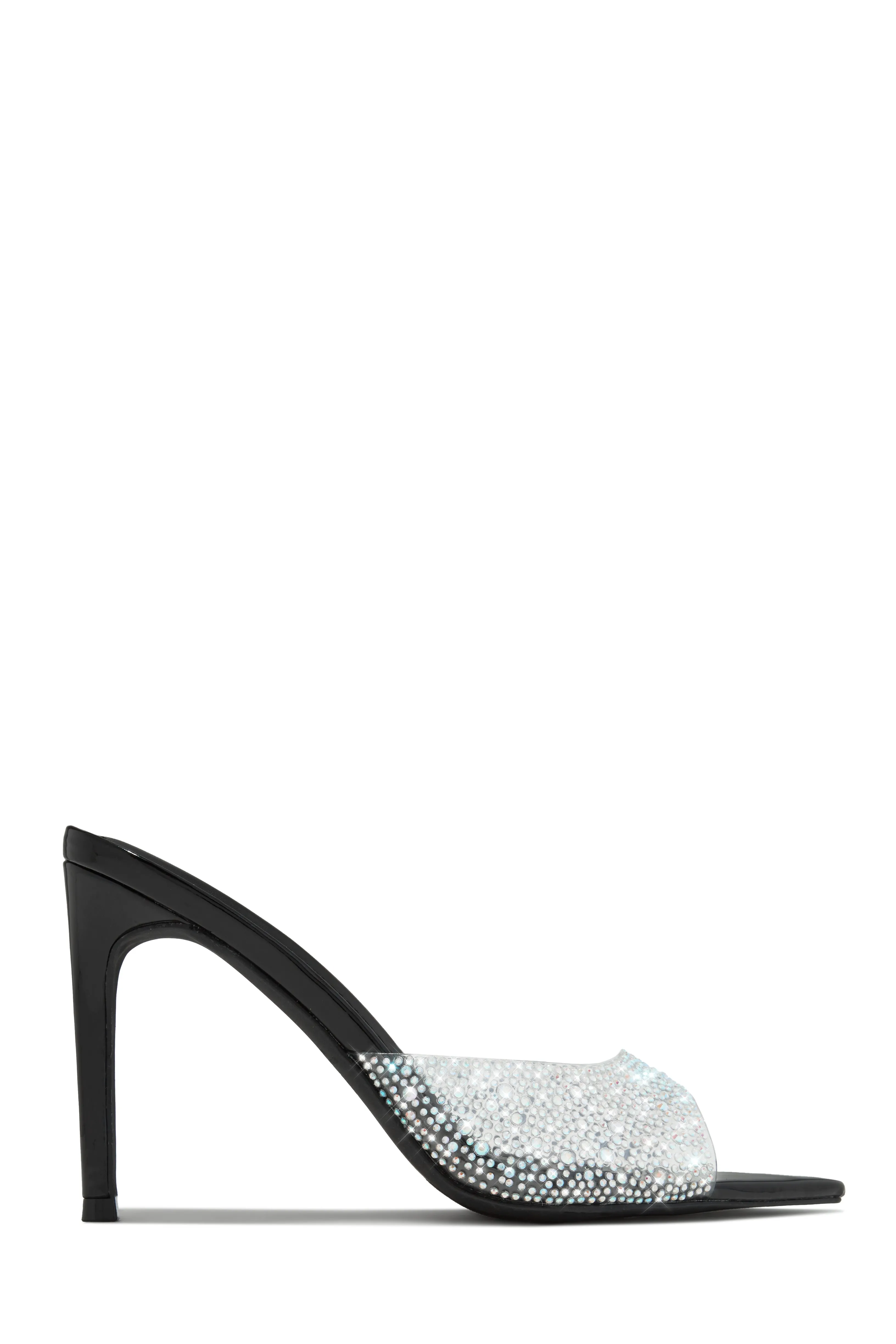 Katelyn Embellished Mule Heels - Black sold by Miss Lola product image thumbnail 5