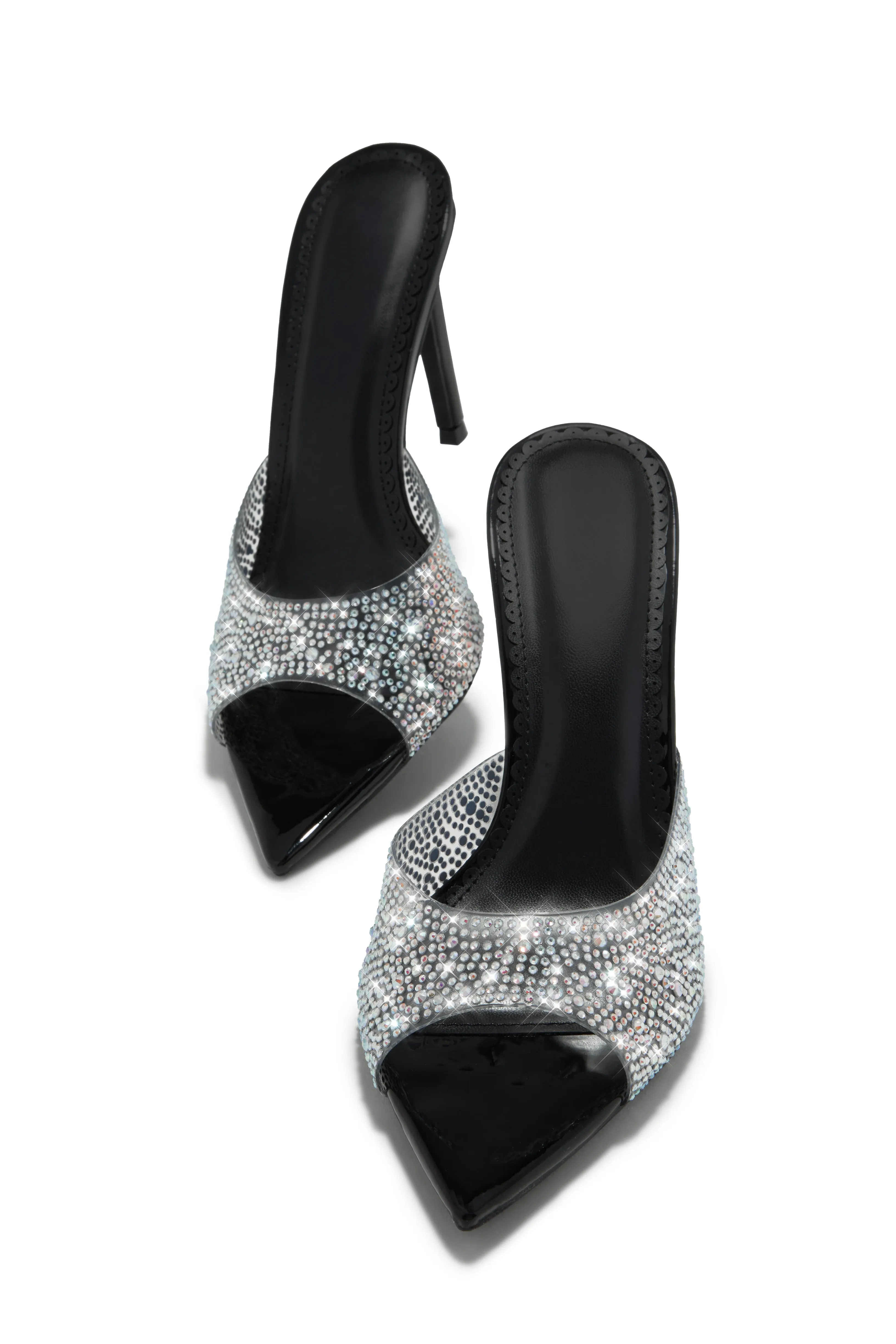 Katelyn Embellished Mule Heels - Black sold by Miss Lola product image thumbnail 2