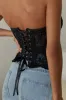 Jiana Strapless Lace Corset Top - Black sold by Miss Lola