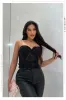 Jiana Strapless Lace Corset Top - Black sold by Miss Lola