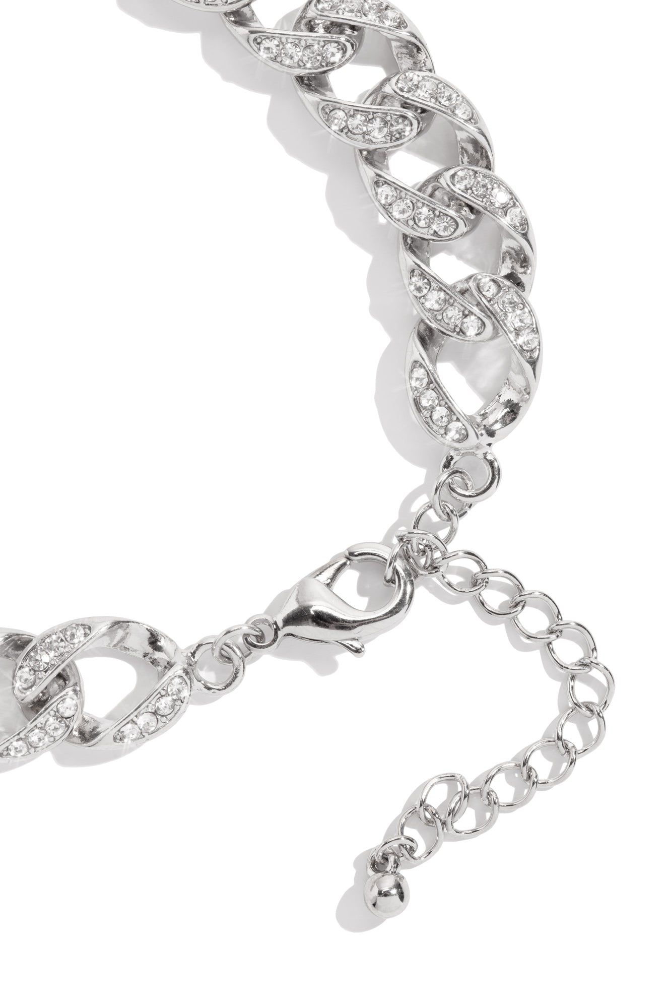 Lola Embellished Chunky Anklet - Silver sold by Miss Lola product image thumbnail 4
