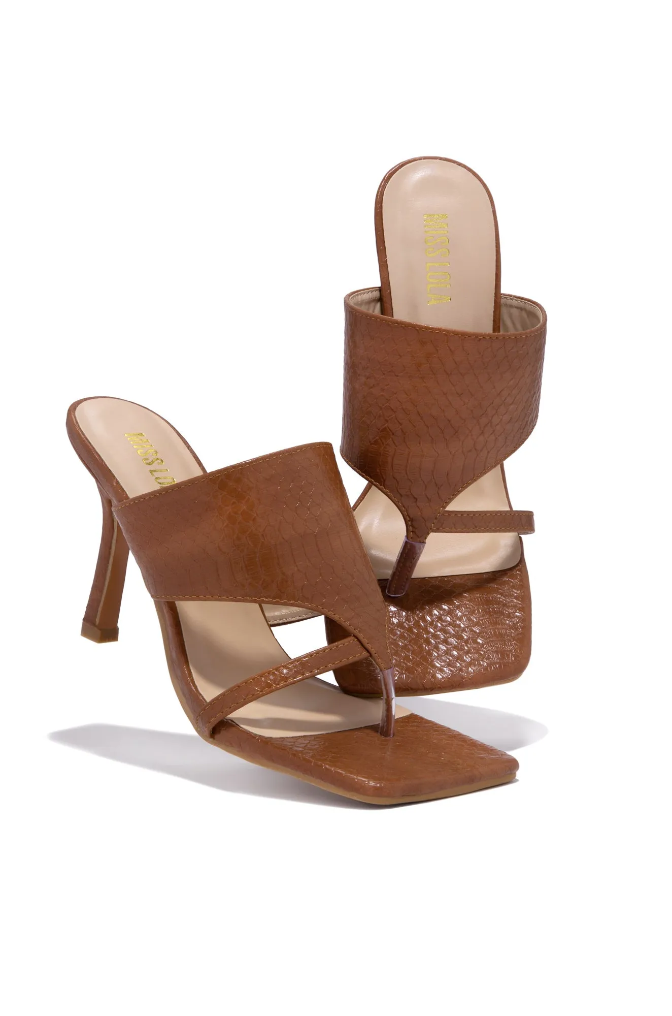 Ania High Heel Mules - Tan sold by Miss Lola product image thumbnail 5