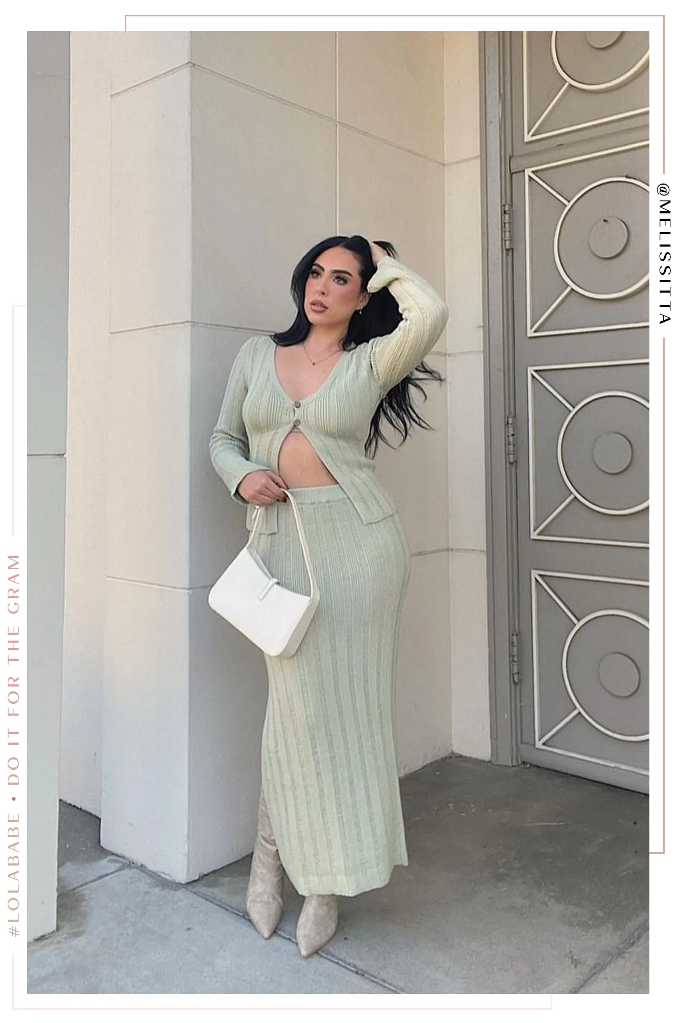 Evelia High Waist Maxi Skirt - Green sold by Miss Lola product image thumbnail 2