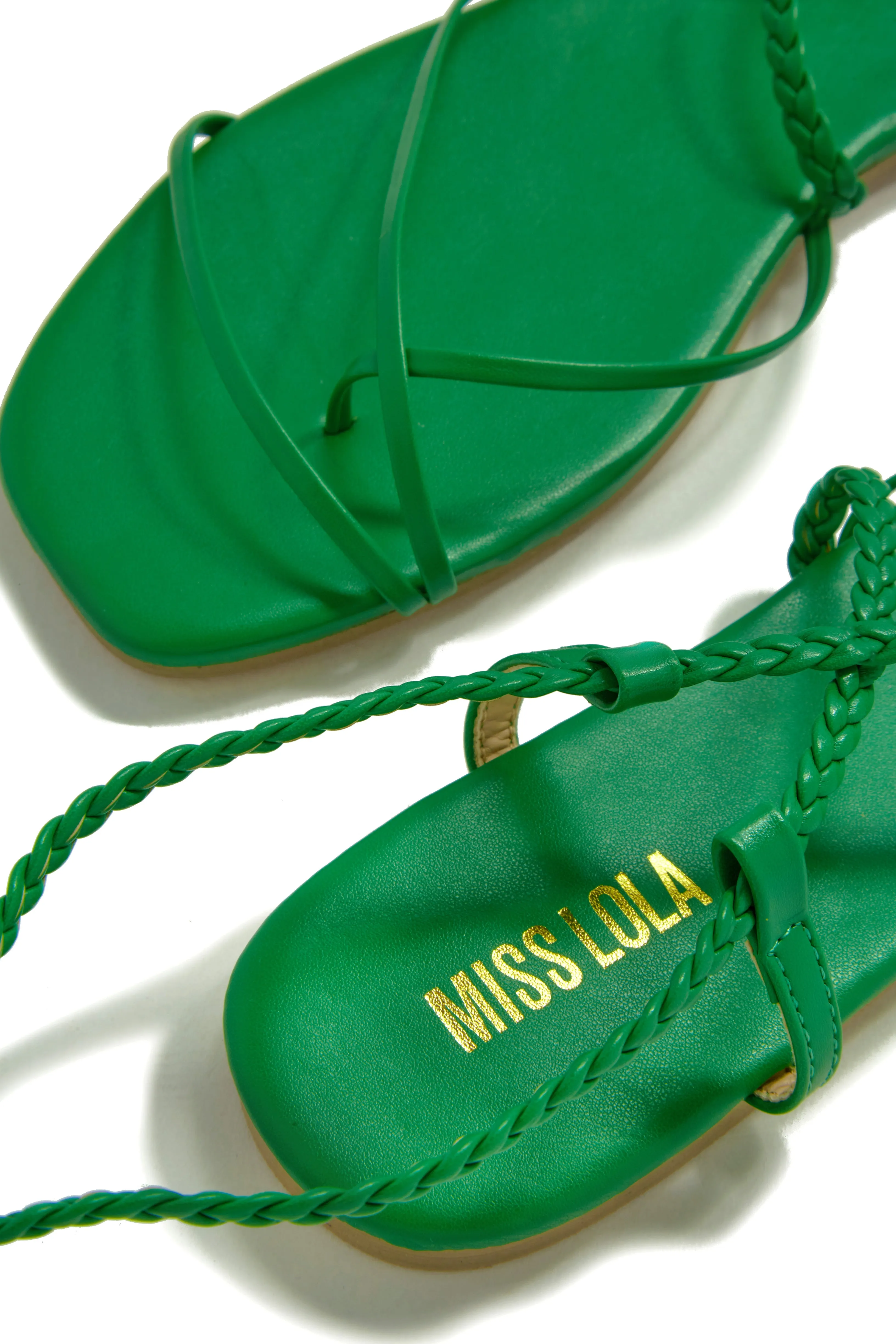 Live In Paradise Lace Up Sandals - Green sold by Miss Lola product image thumbnail 4