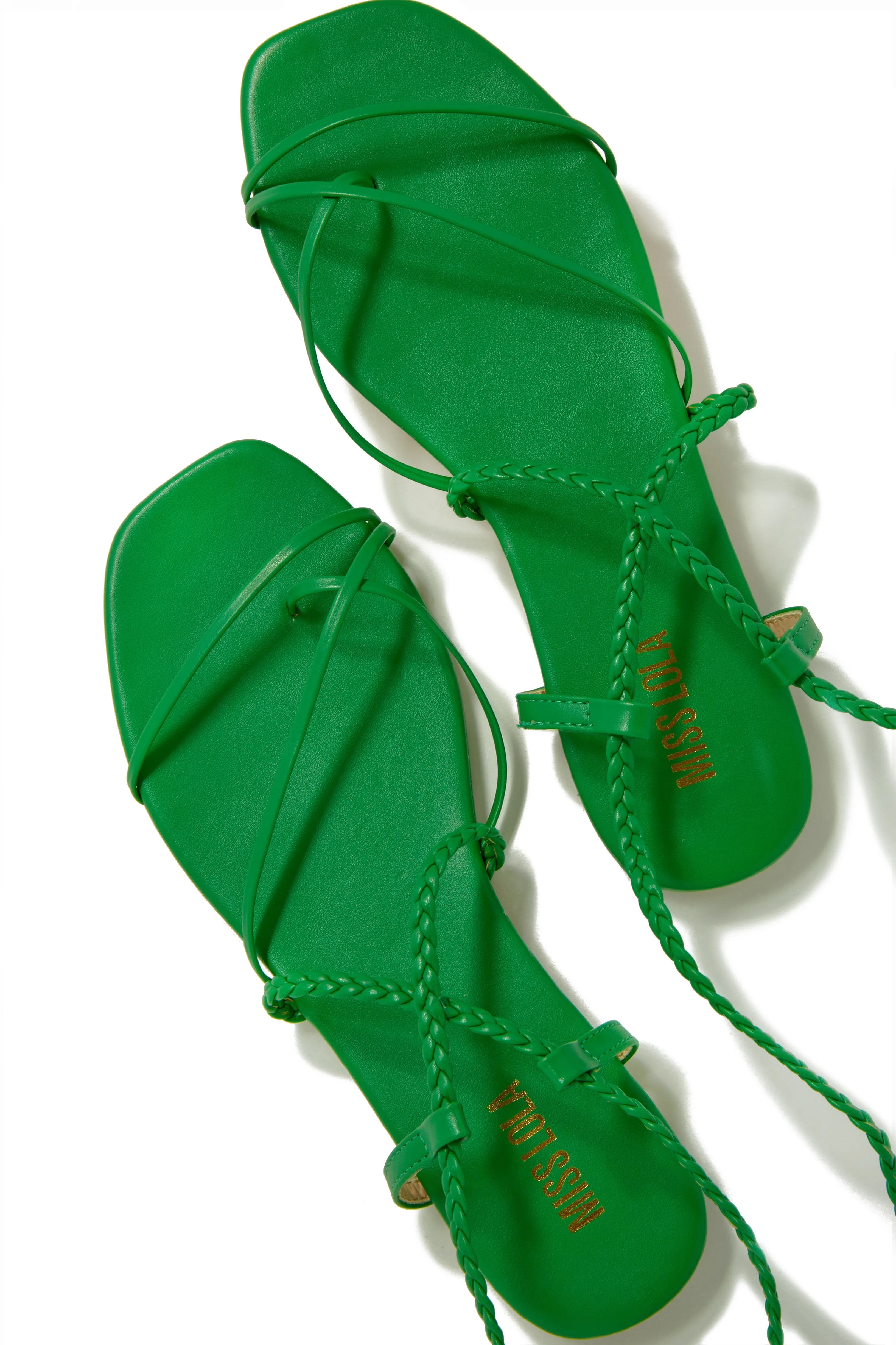 Live In Paradise Lace Up Sandals - Green sold by Miss Lola product image thumbnail 2