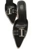 Paulette High Heel Pumps Mules - Black sold by Miss Lola