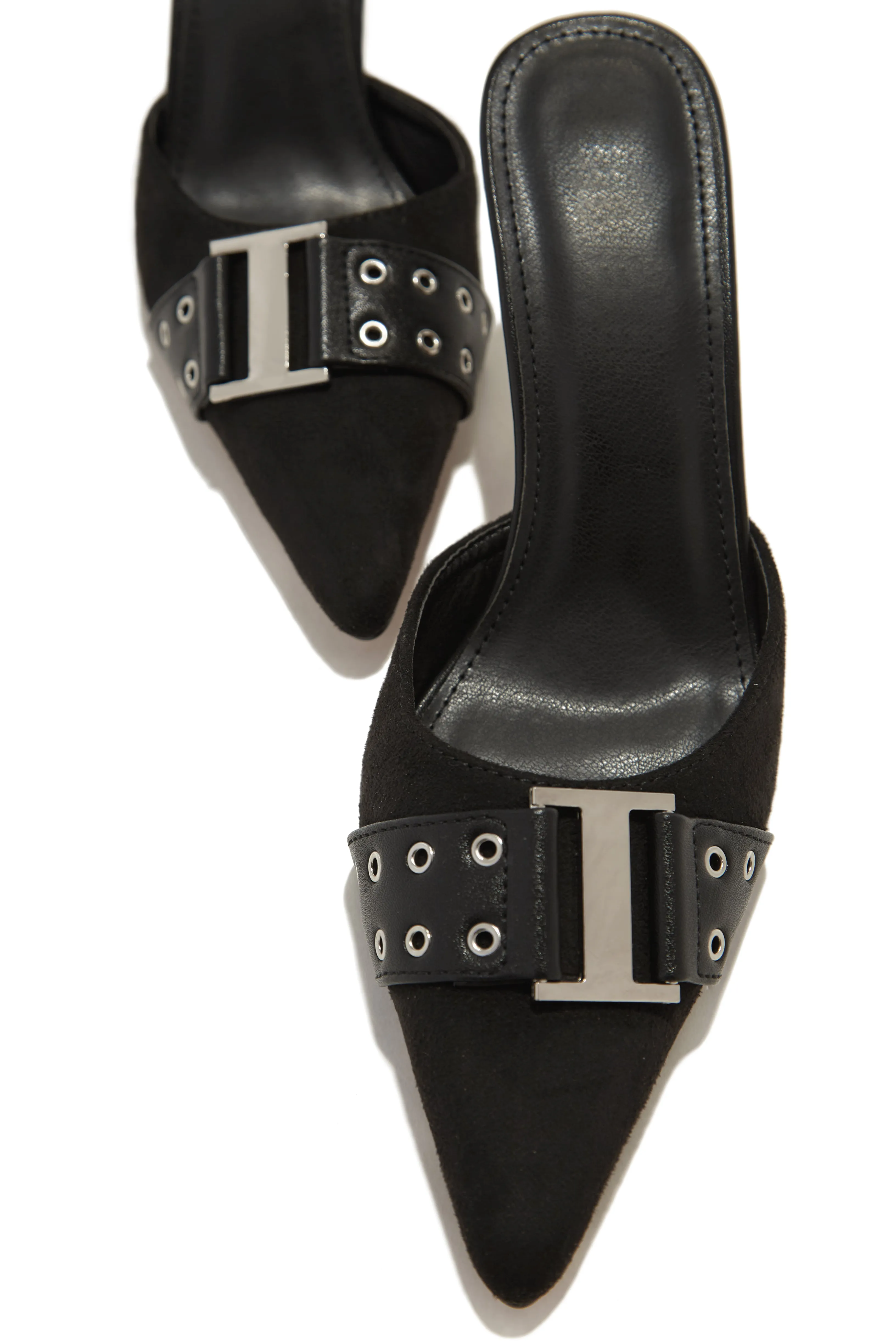 Paulette High Heel Pumps Mules - Black sold by Miss Lola product image thumbnail 5