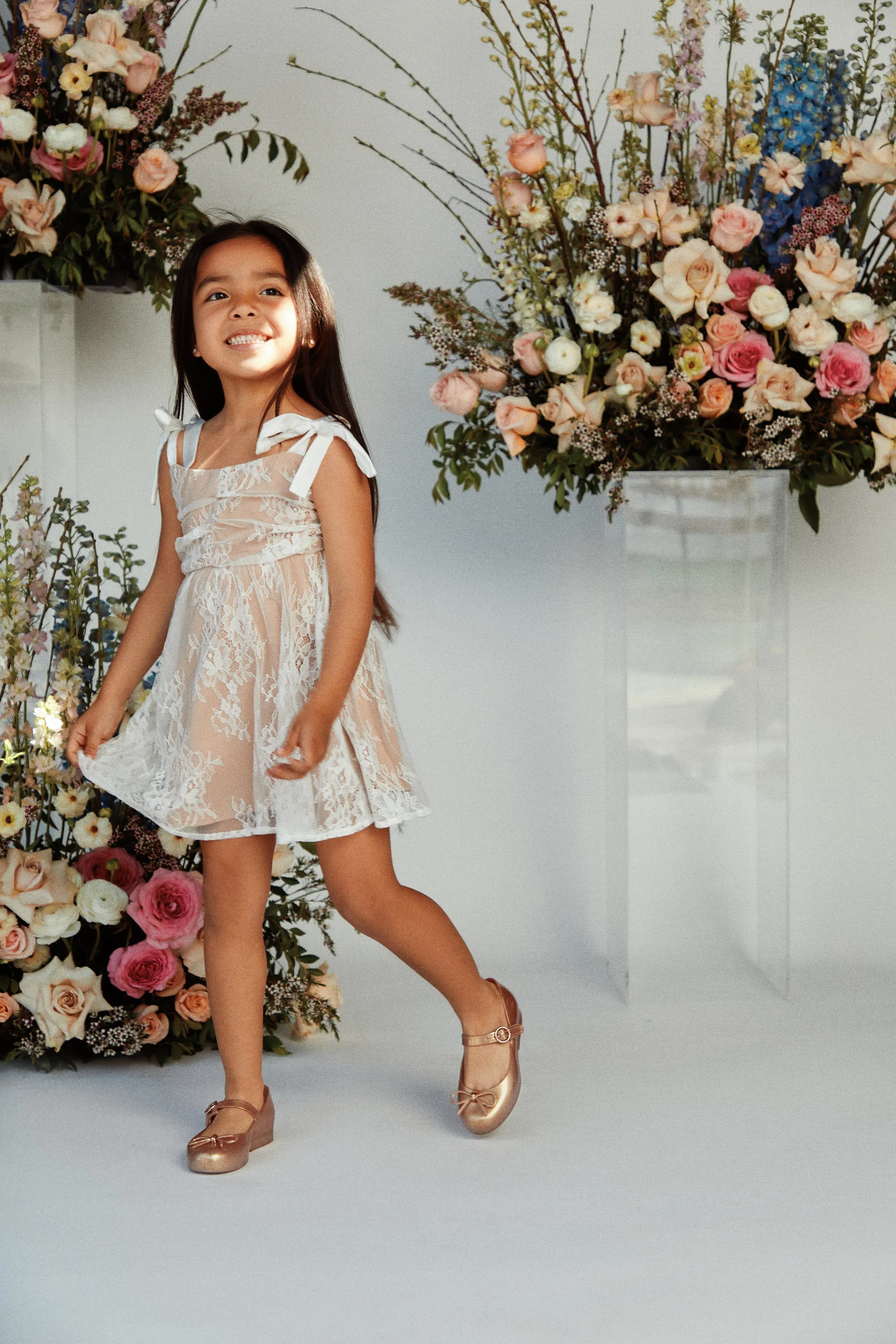 Mini Lacey Lace Dress - White sold by Miss Lola