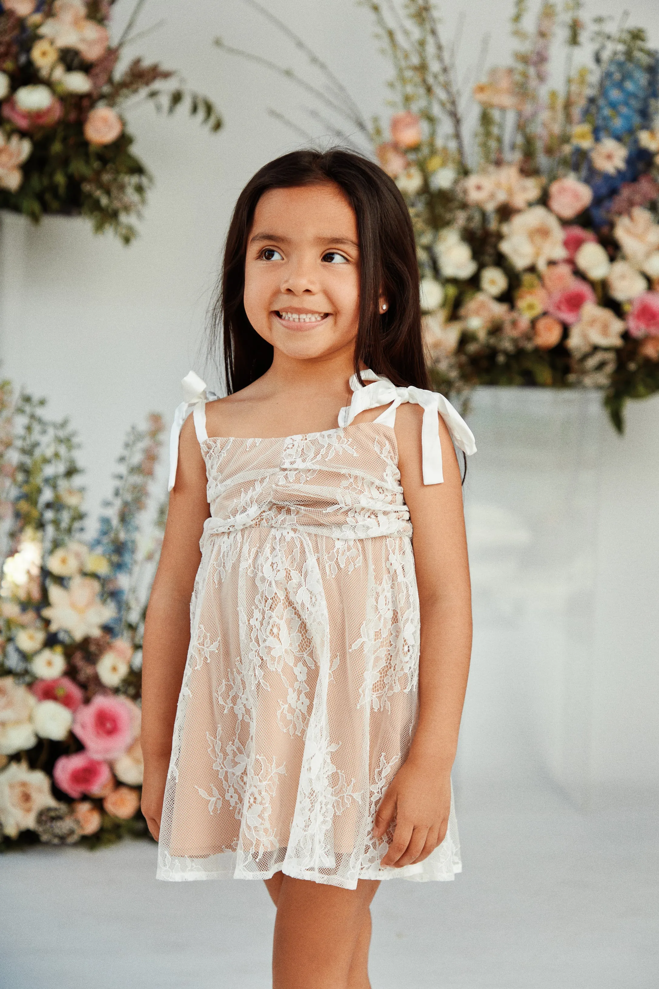 Mini Lacey Lace Dress - White sold by Miss Lola product image thumbnail 3