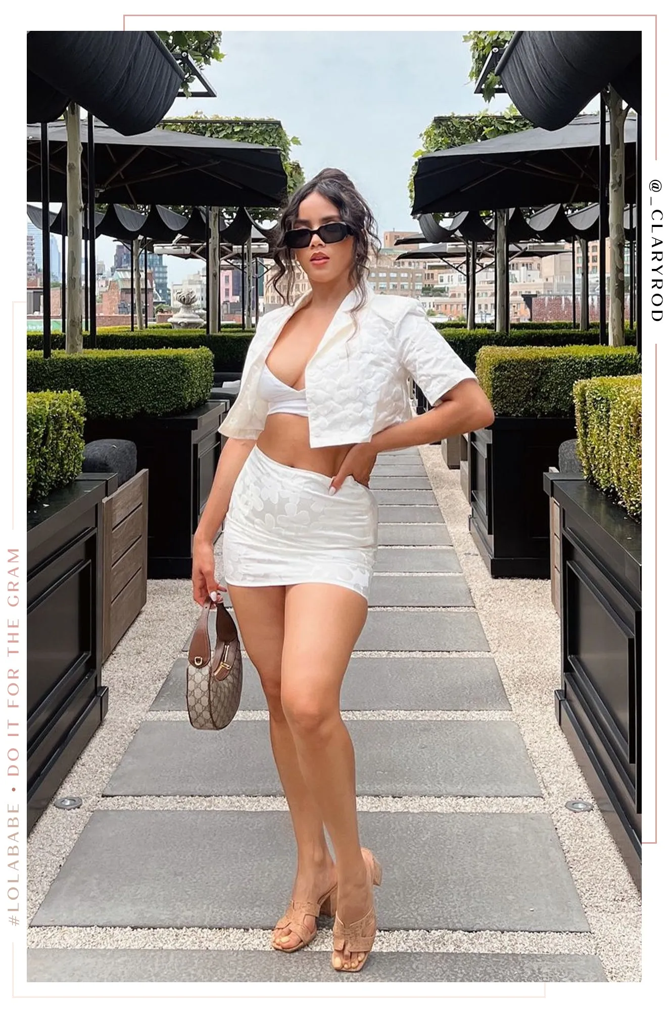 Sarina Button Up Crop Top - White sold by Miss Lola product image thumbnail 4