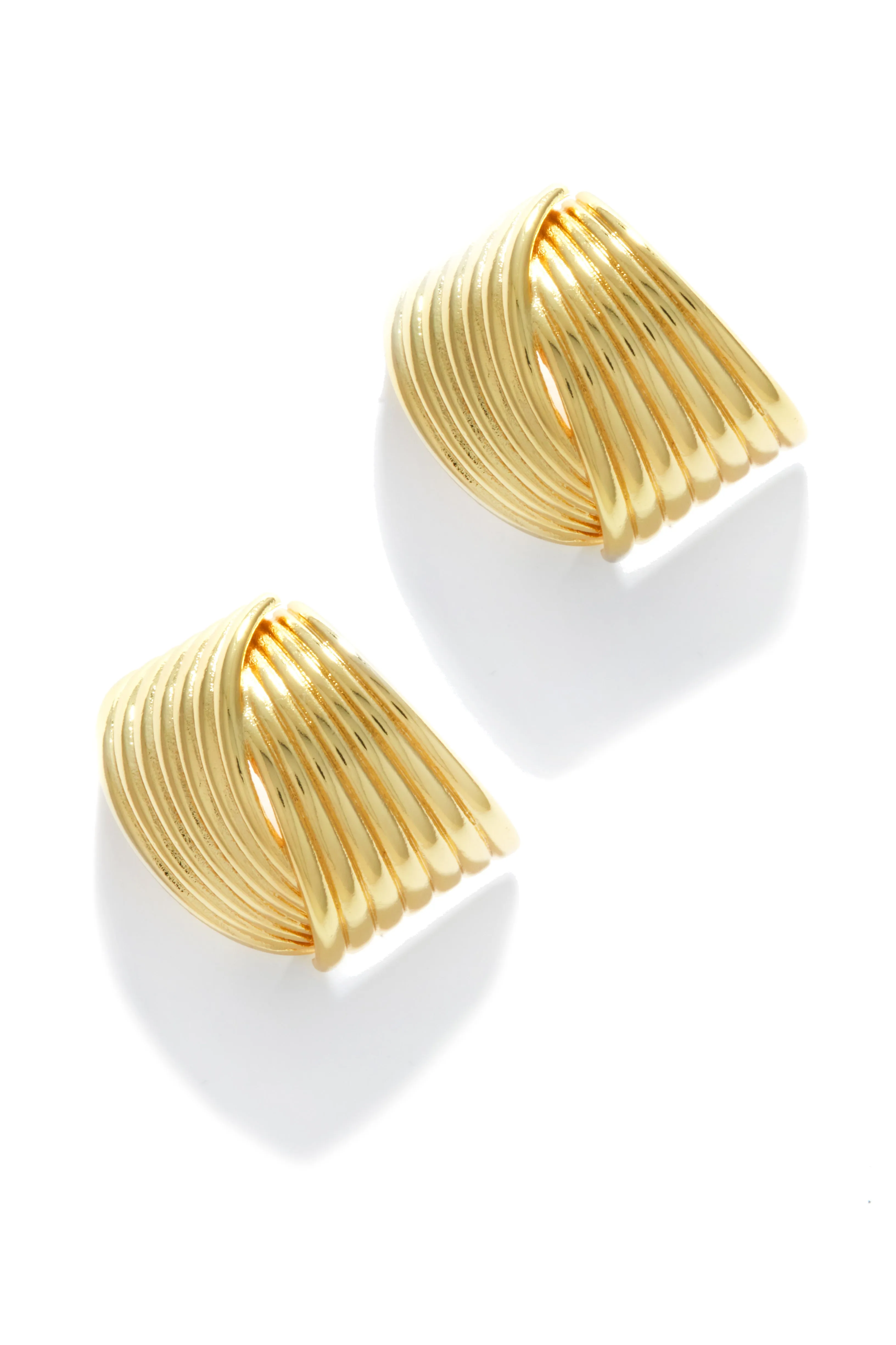 Gina Gold Dipped Statement Earring - Gold sold by Miss Lola product image thumbnail 2