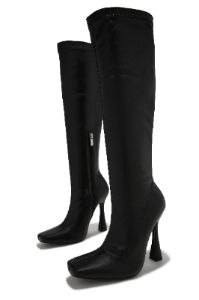 Kamira Knee High Boots - Black sold by Miss Lola