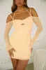 Jaylen Off The Shoulder Mini Dress - Butter sold by Miss Lola