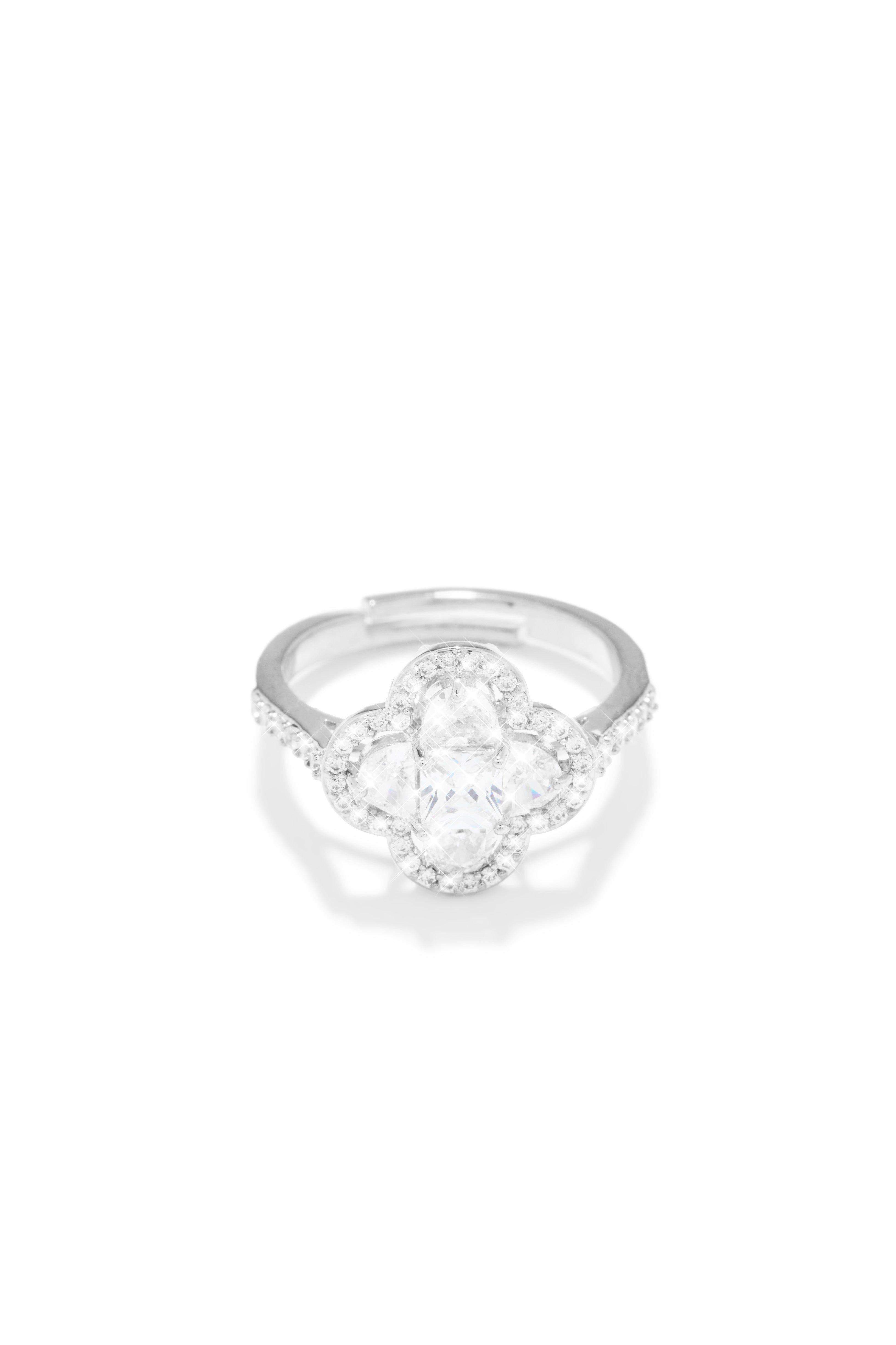 Lucky Girl Rhodium Plated Ring - Silver sold by Miss Lola product image thumbnail 2
