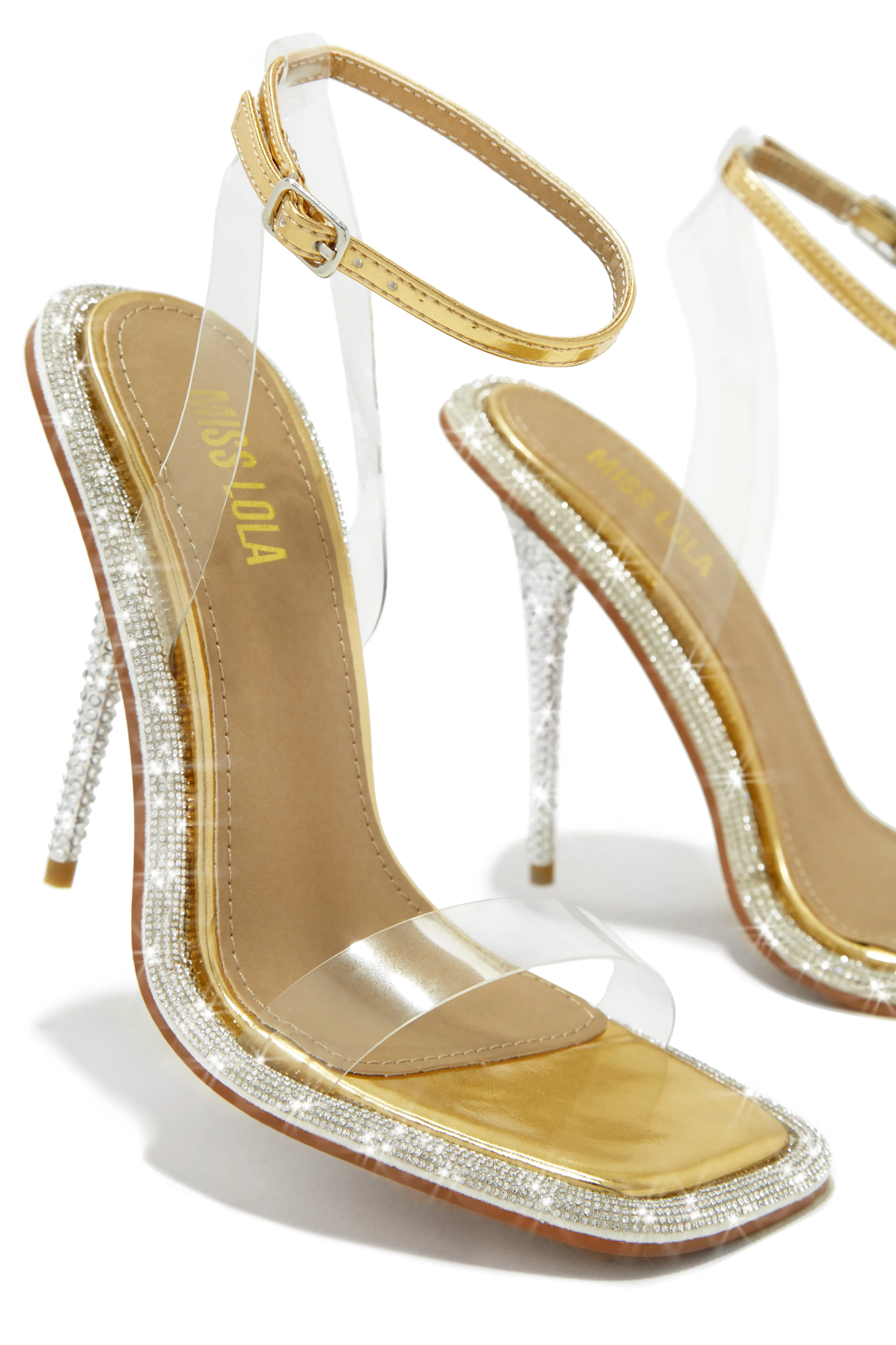 Unforgettable Nights Embellished High Heels - Gold sold by Miss Lola product image thumbnail 2