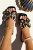 Aviani Embellished Slip On Sandals - Black sold by Miss Lola