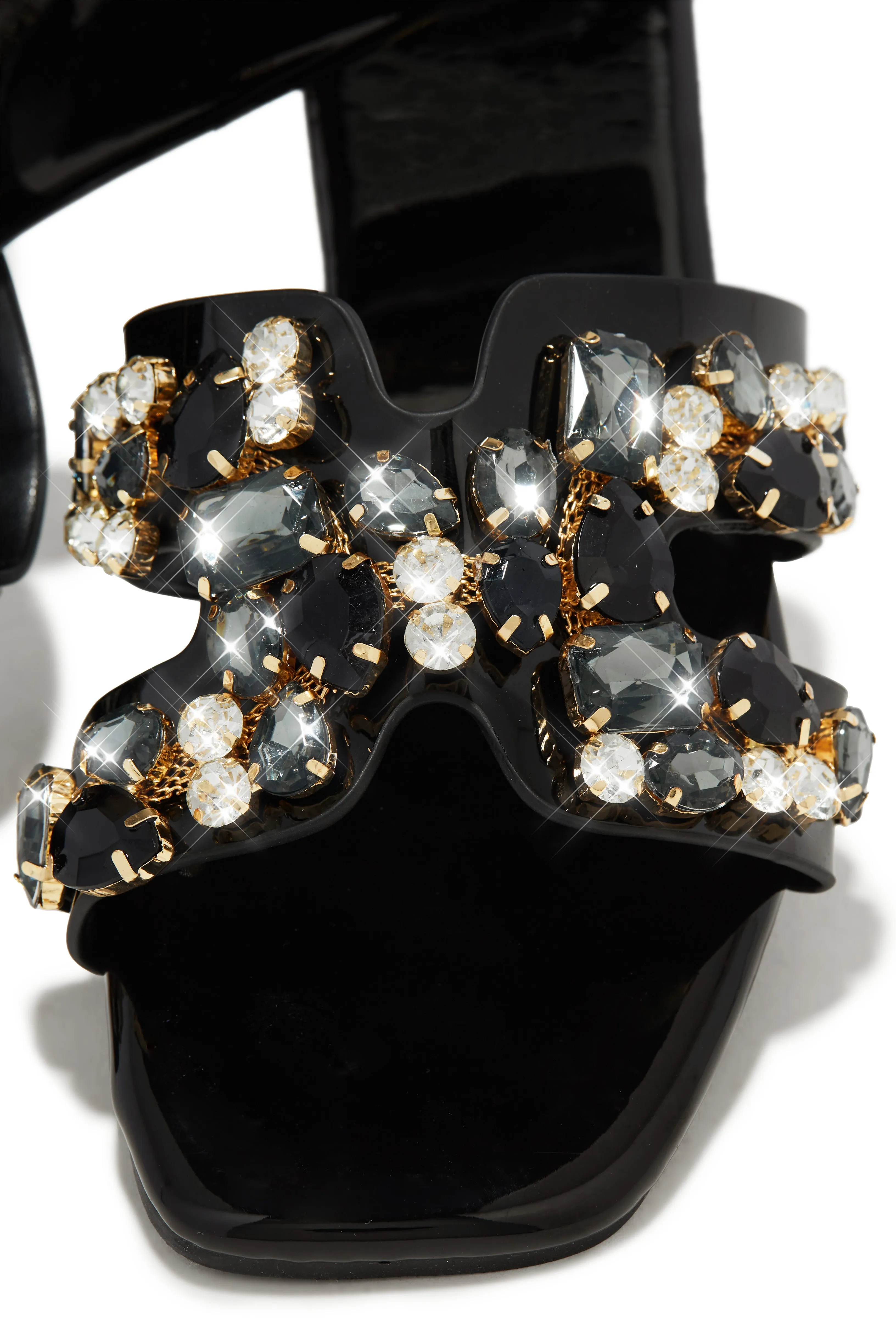 Aviani Embellished Slip On Sandals - Black sold by Miss Lola product image thumbnail 3