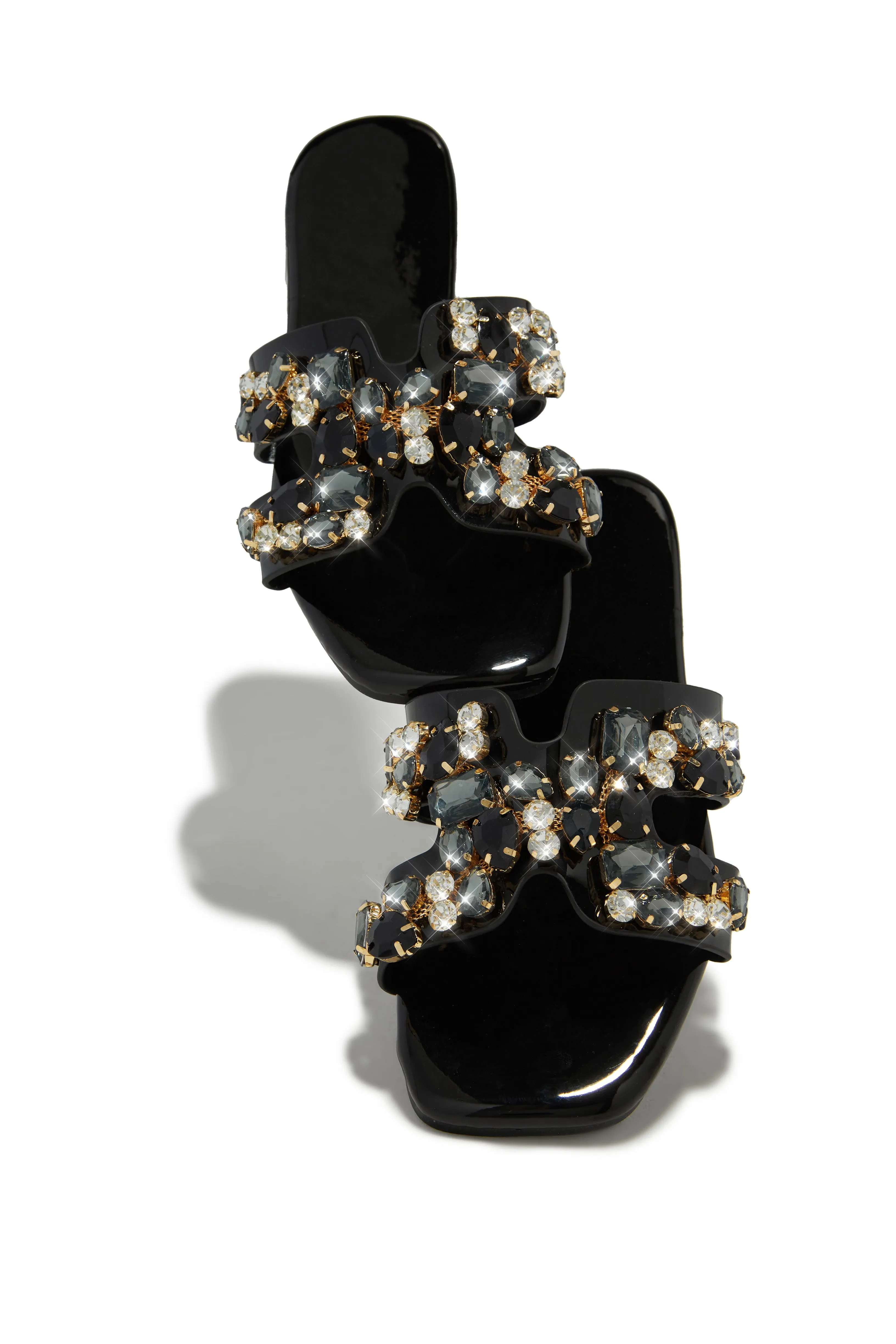 Aviani Embellished Slip On Sandals - Black sold by Miss Lola product image thumbnail 4