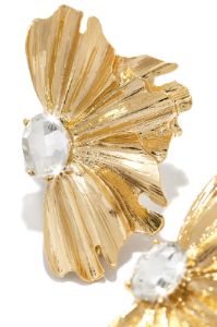 Clea Embellished Statement Earring - Gold sold by Miss Lola
