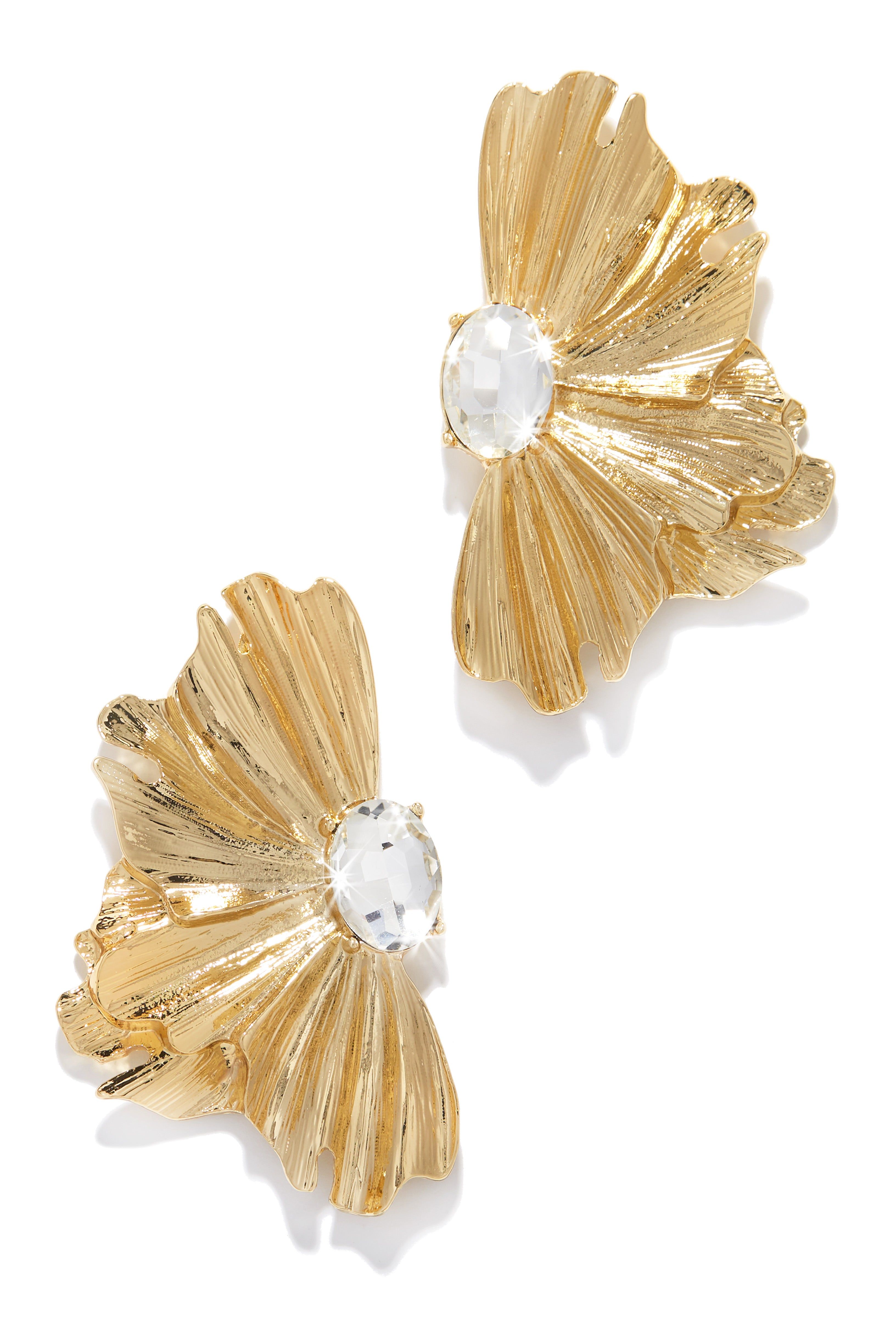 Clea Embellished Statement Earring - Gold sold by Miss Lola product image thumbnail 5