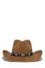 Luna Faux Suede Western Hat - Brown sold by Miss Lola